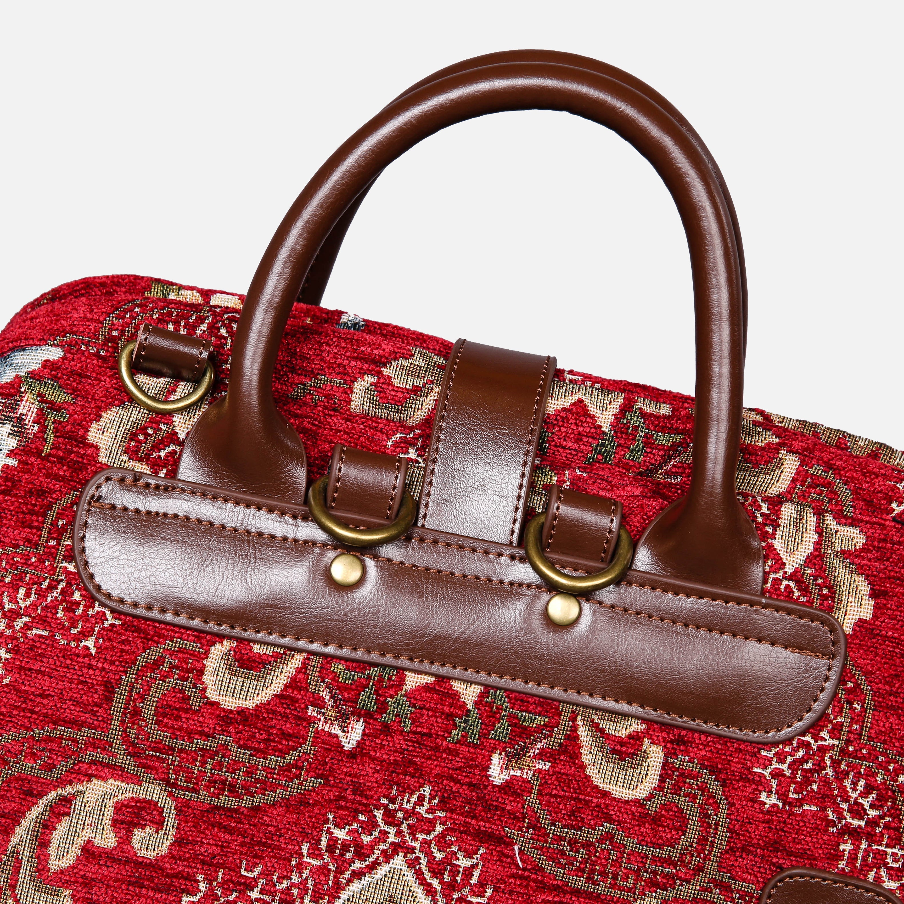 Floral Red Carpet Laptop Backpack MCW Handmade-6