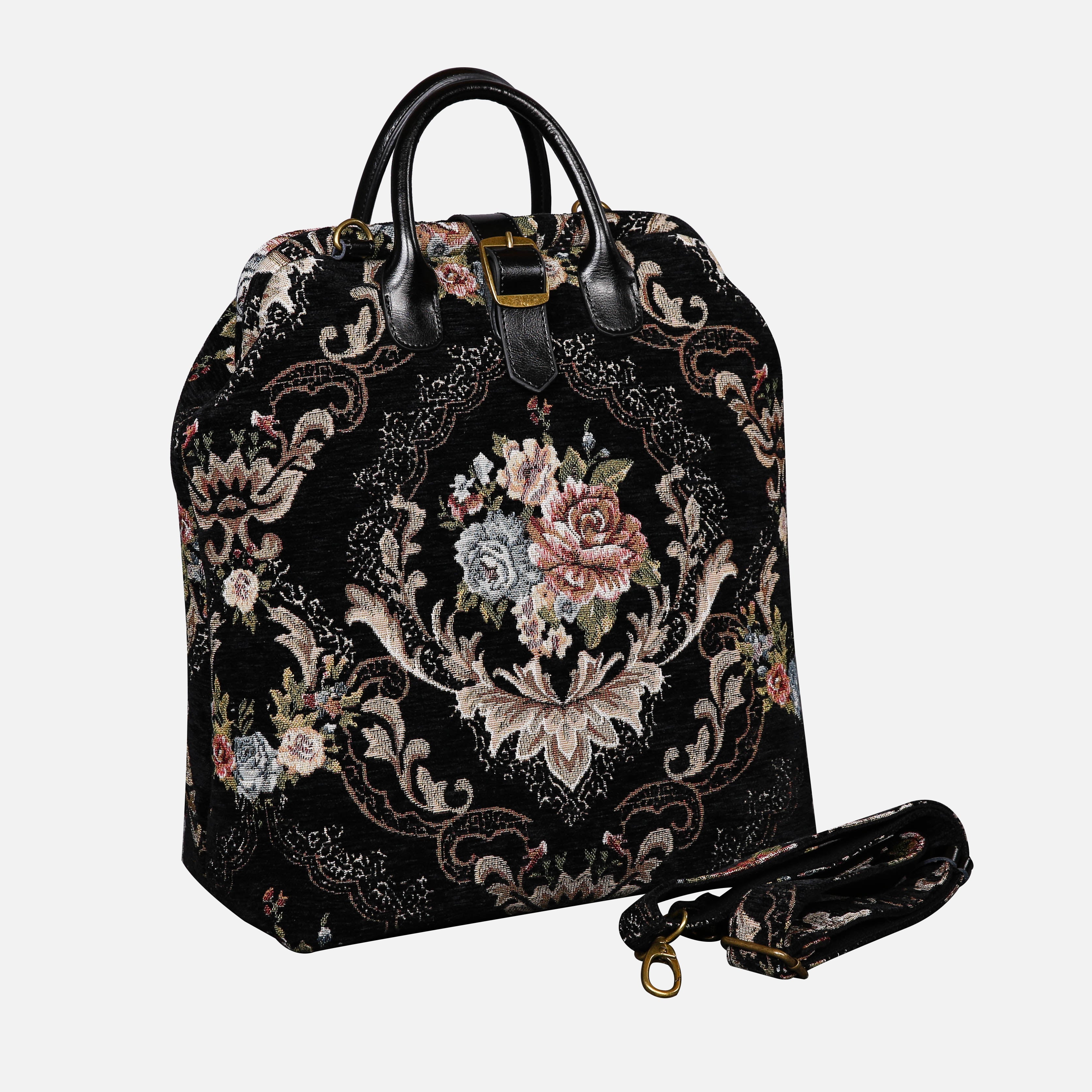 Floral Black Carpet Laptop Backpack  MCW Handmade-3
