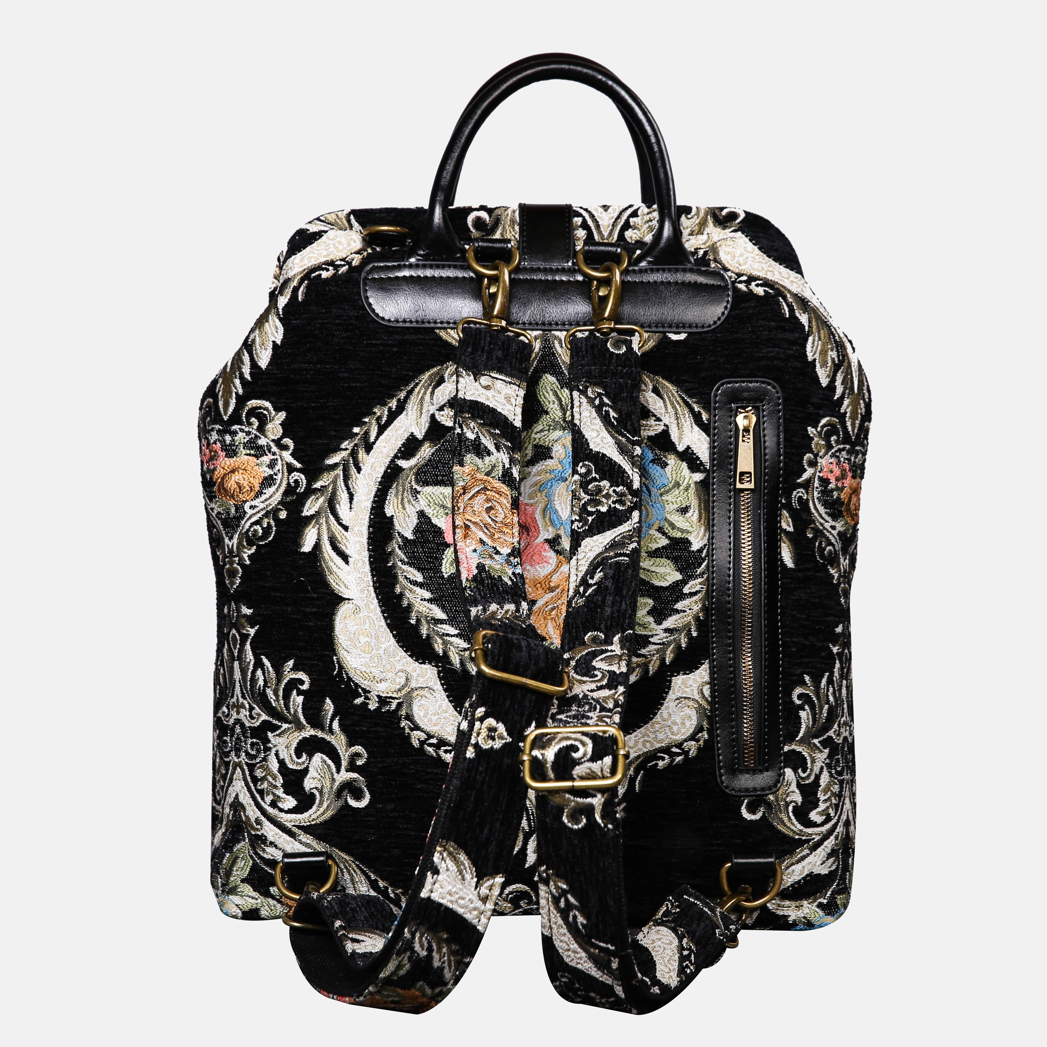 Eternal Elegance Blk Carpet Laptop Backpack  MCW Handmade-1