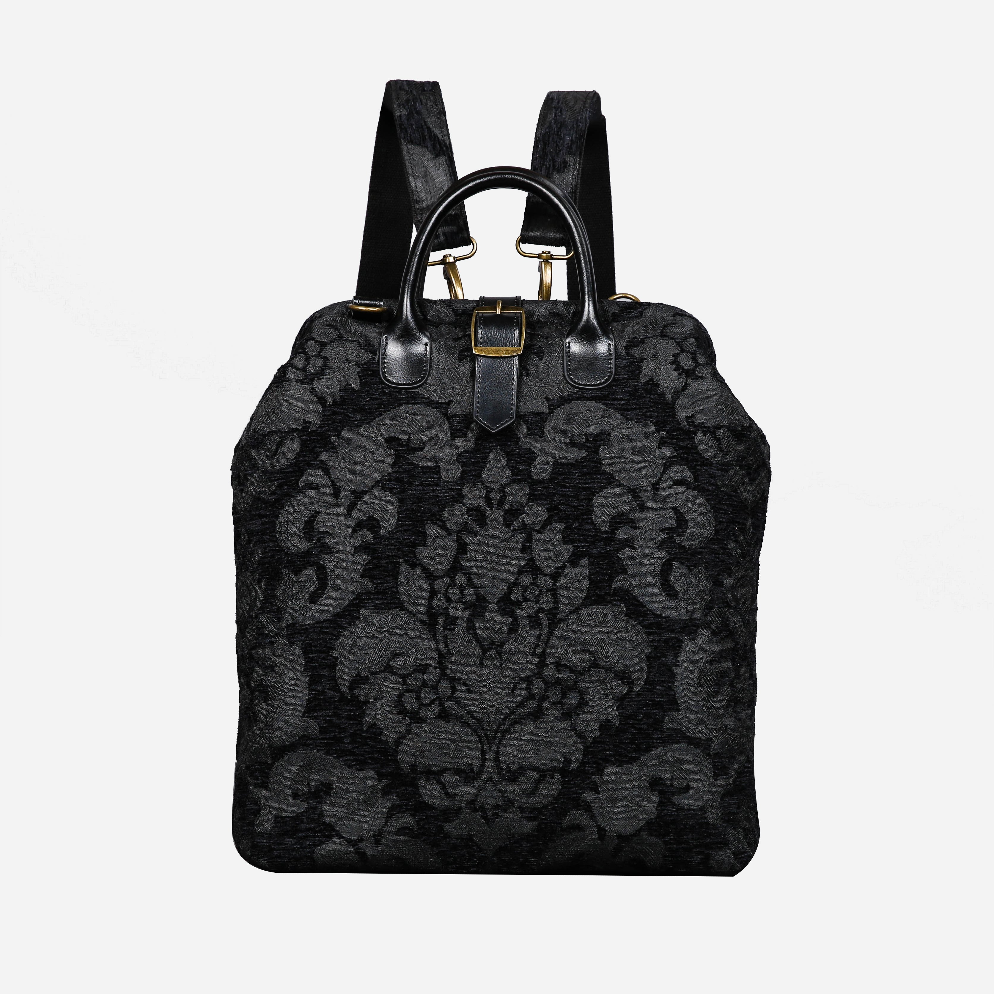 Victorian Blossom BLK/BLK Carpet Laptop Backpack  MCW Handmade