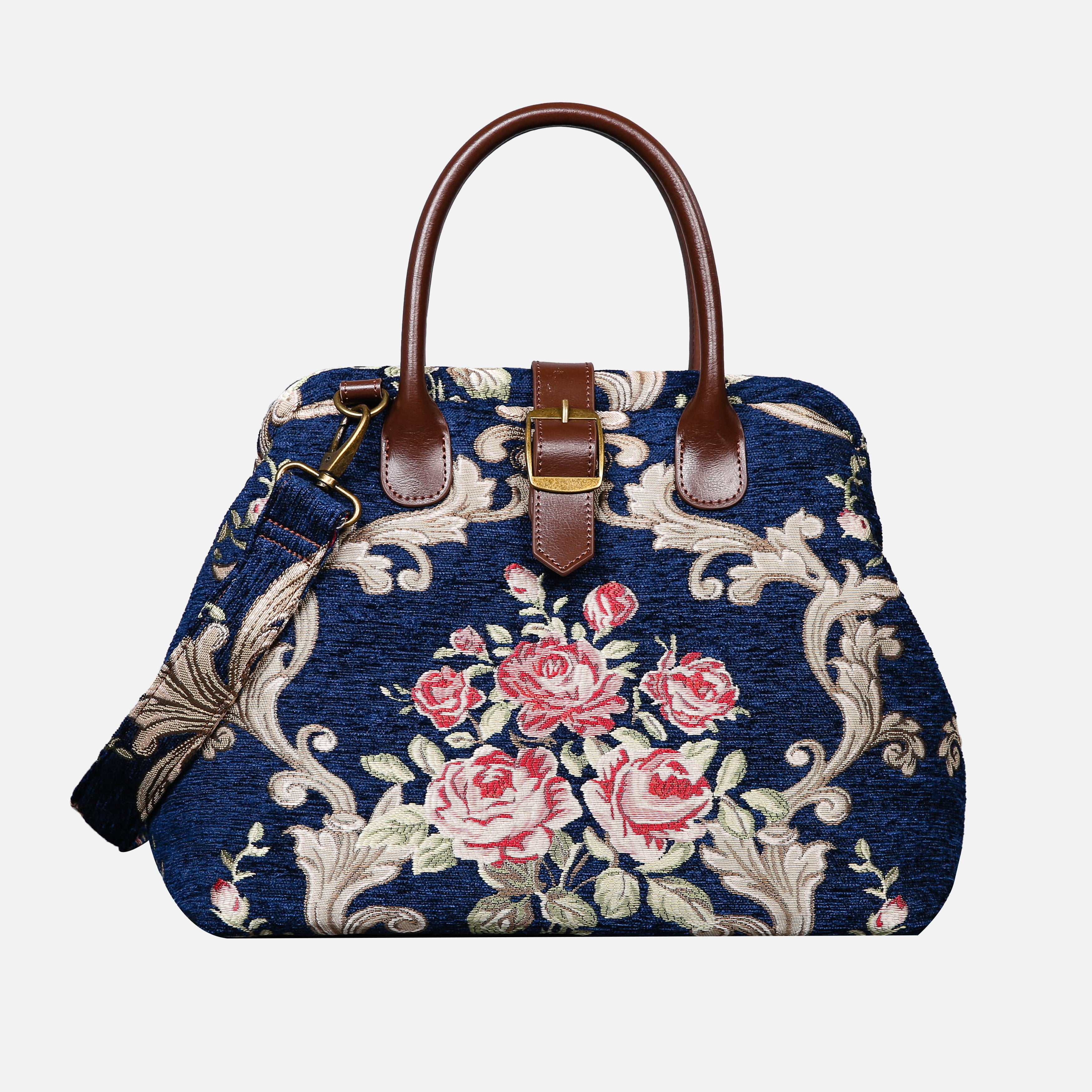 Baroque Garden Blue Carpet Handbag Purse carpet bag MCW Handmade