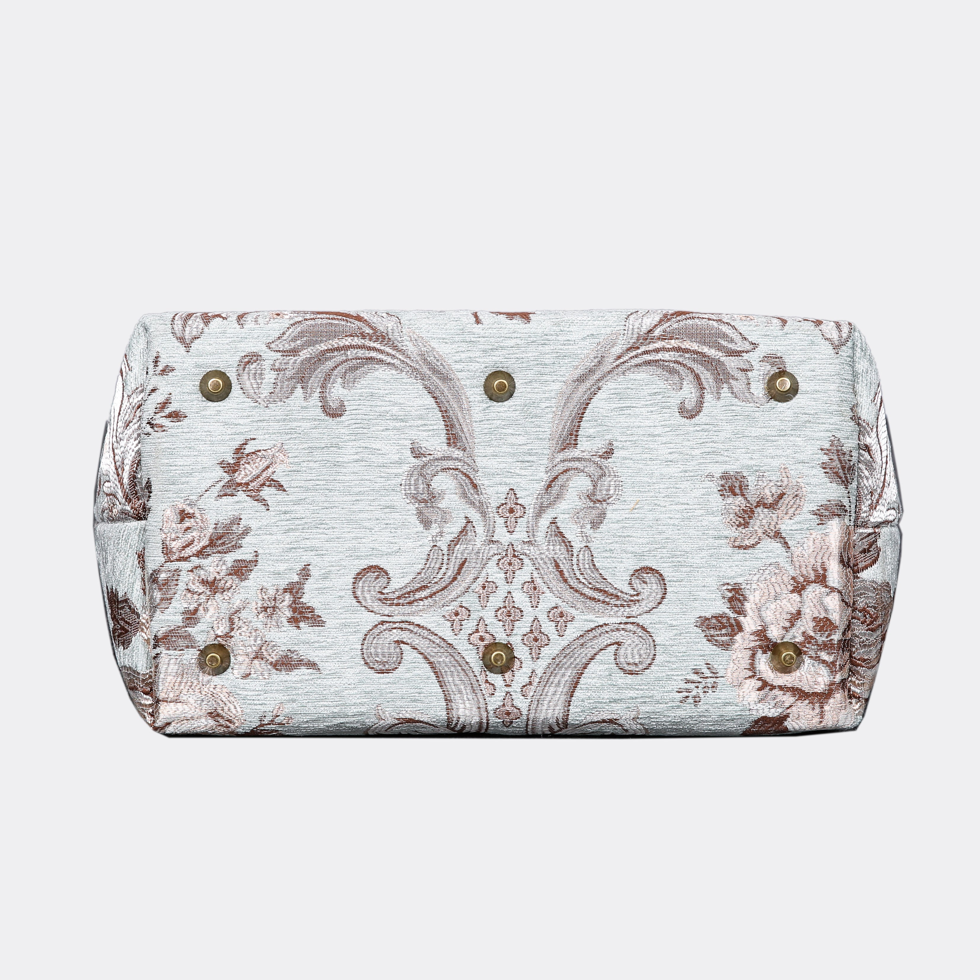 Floral Mint Carpet Handbag Purse carpet bag MCW Handmade-4