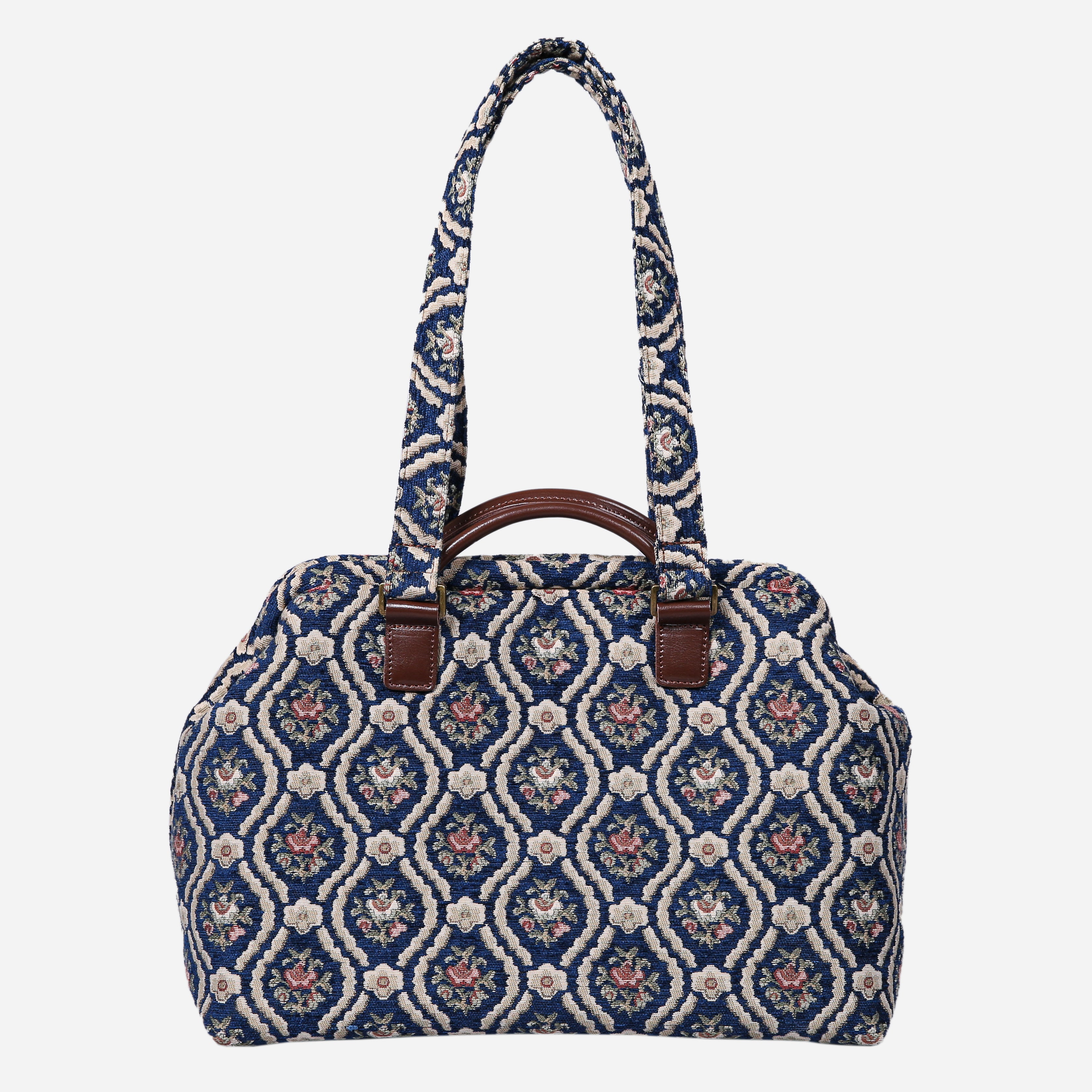 Traditional Blue Knitting Project Bag MCW Handmade-5