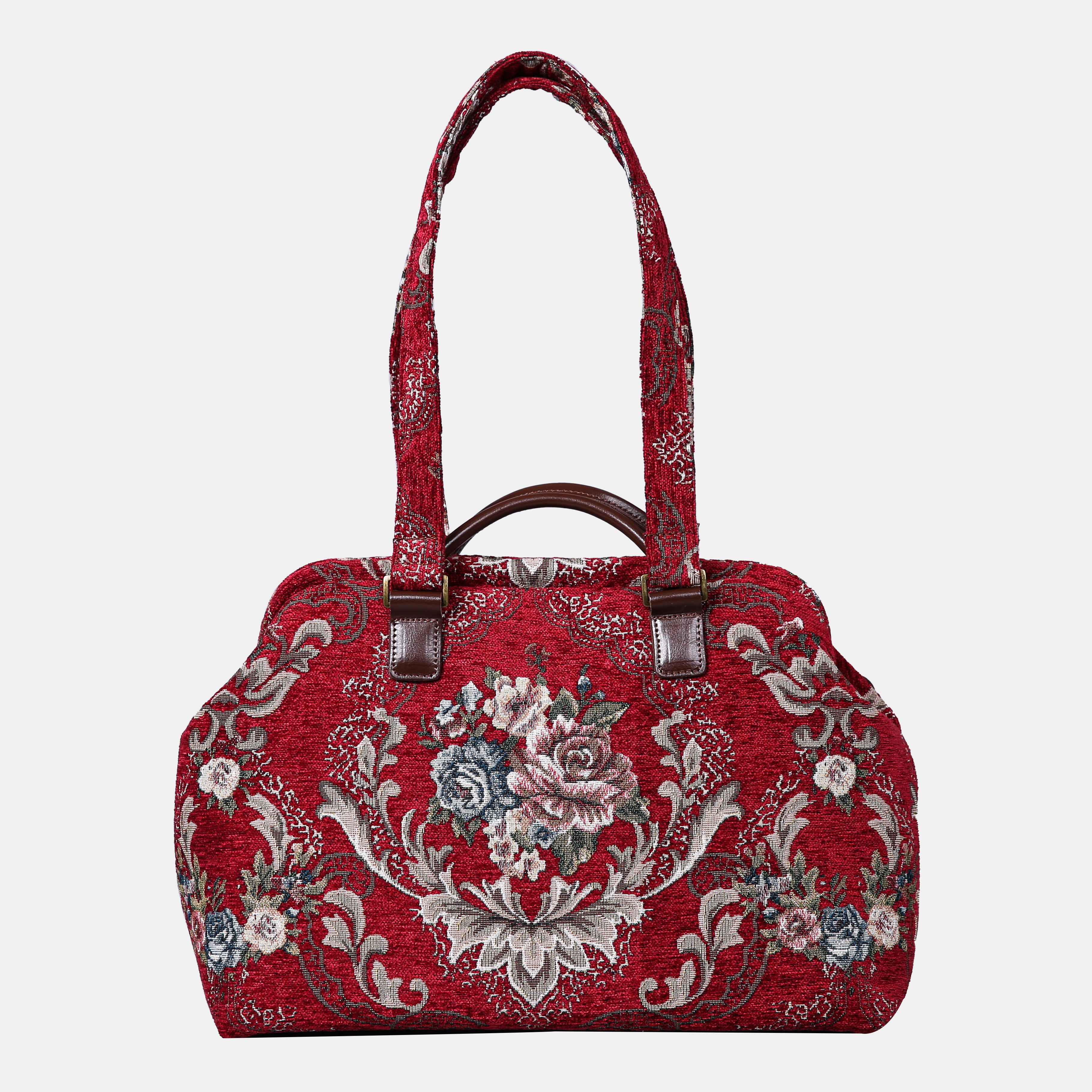 Floral Red Knitting Project Bag MCW Handmade-5