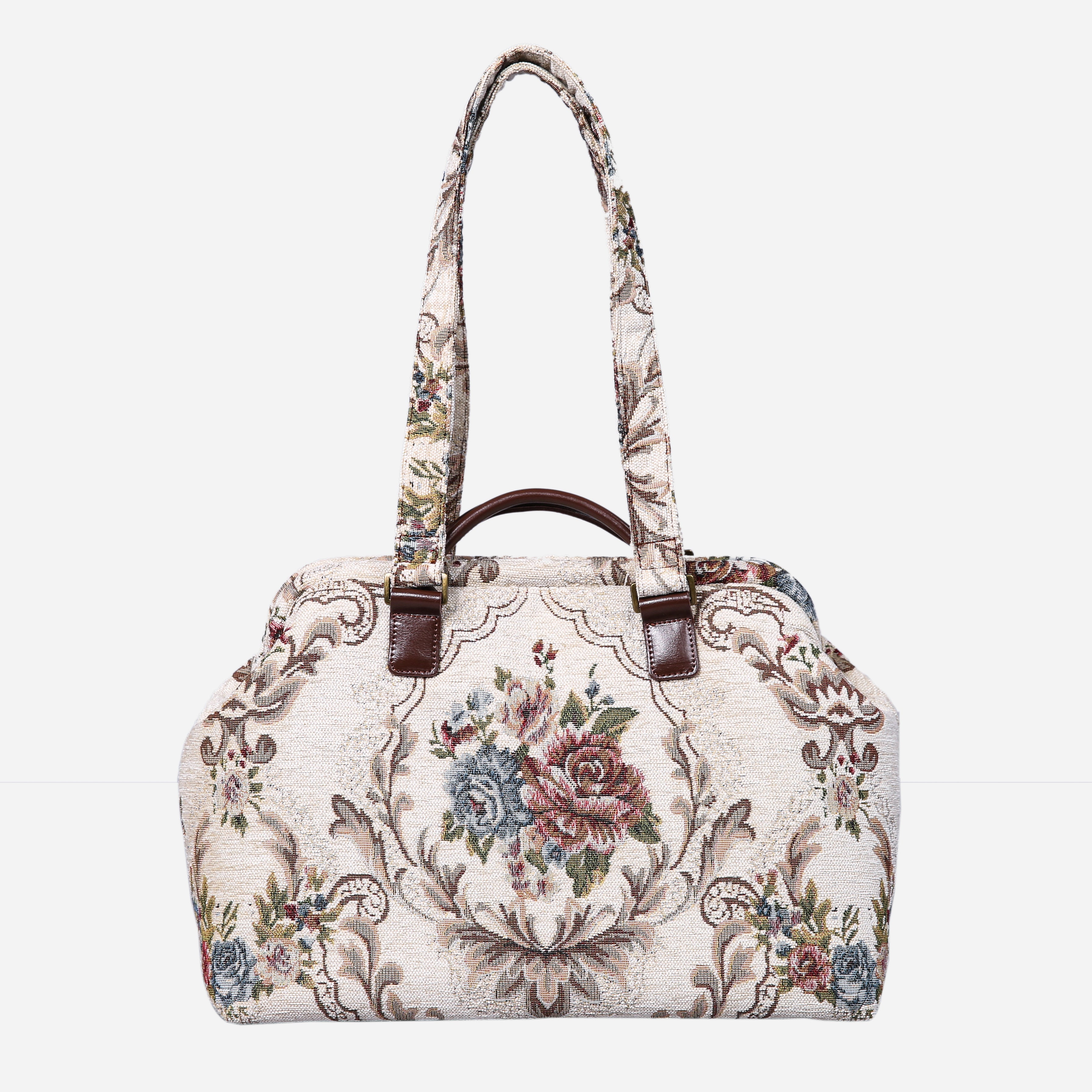 Floral Cream Knitting Project Bag MCW Handmade-5