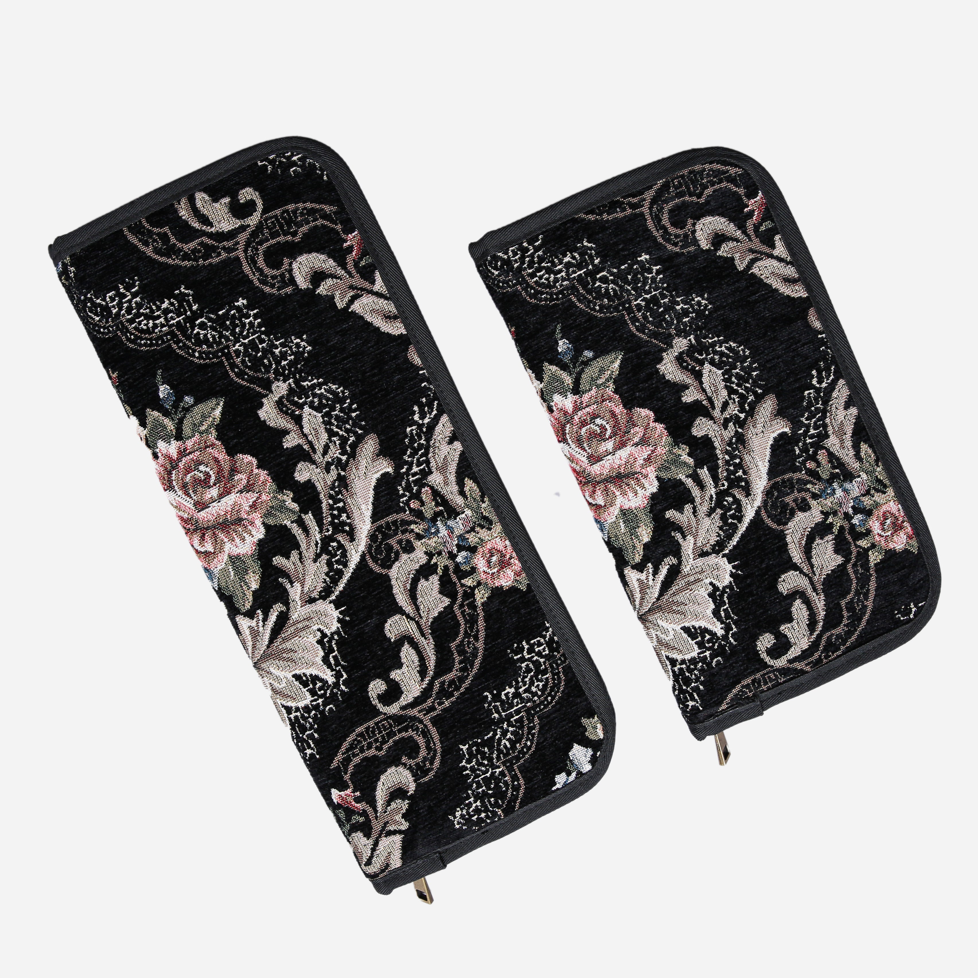 Floral BLK/BLK Carpet Needle Case  MCW Handmade