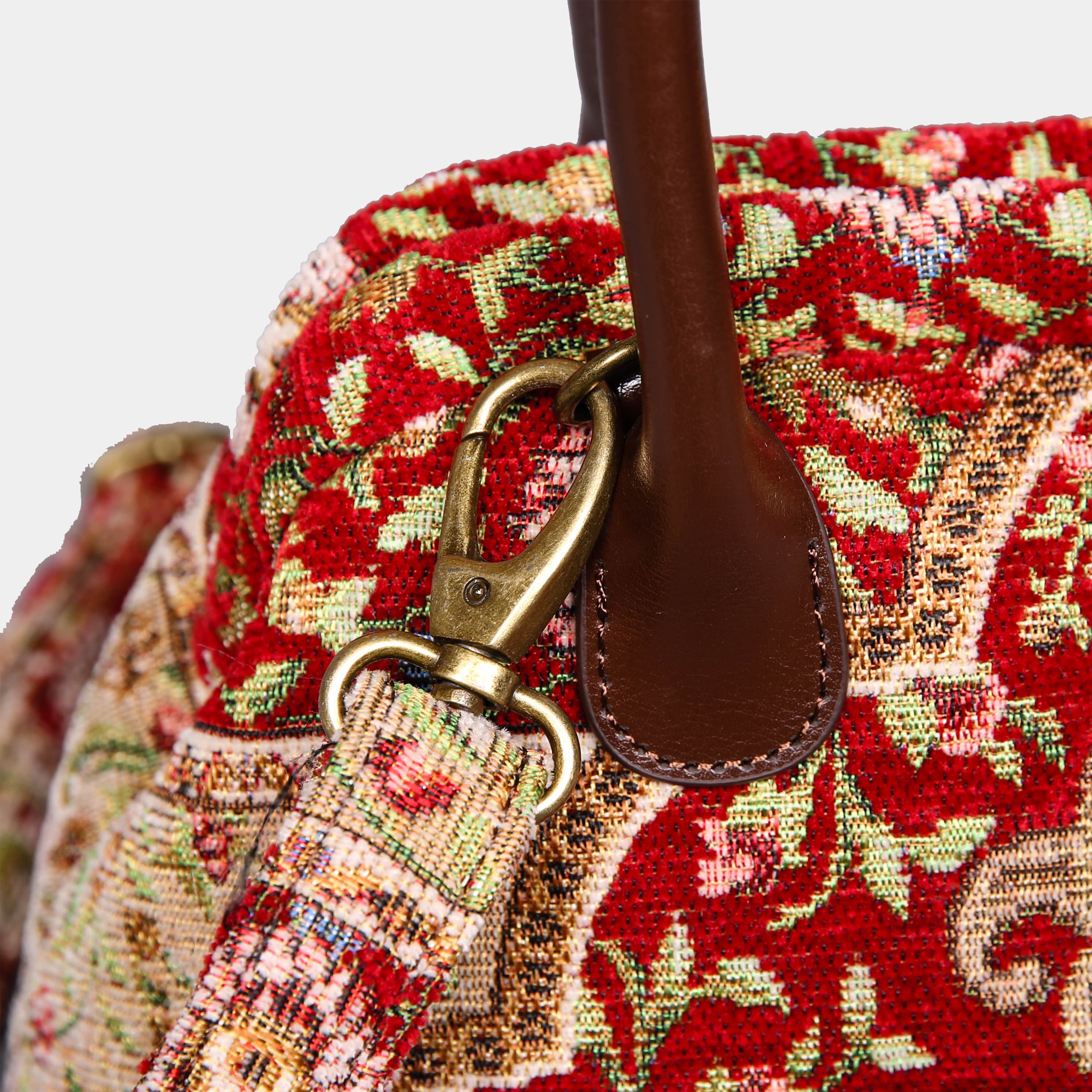 Oriental Red Carpet Satchel Carpetbag of America buckle