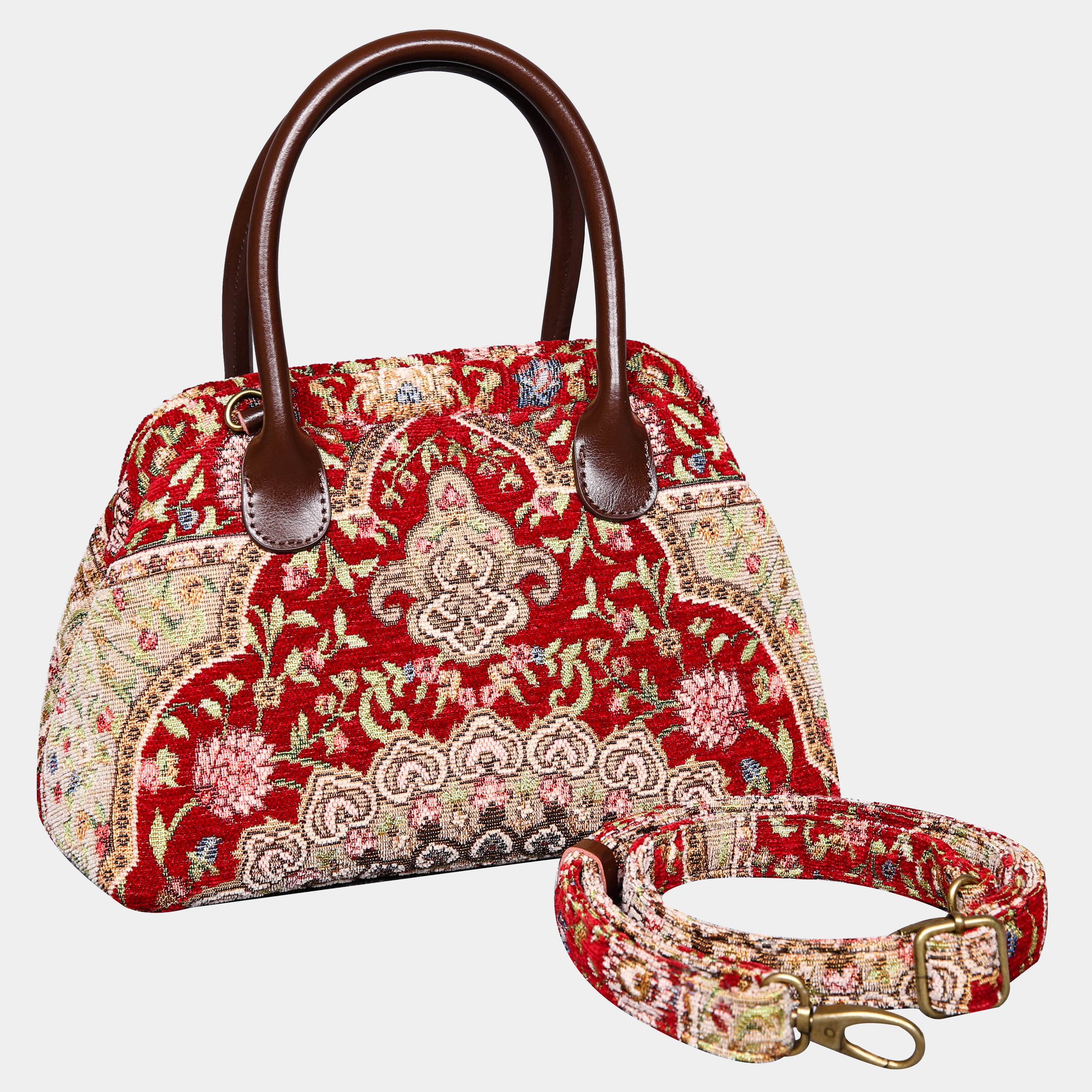 Oriental Red Carpet Satchel Carpetbag of America with strap