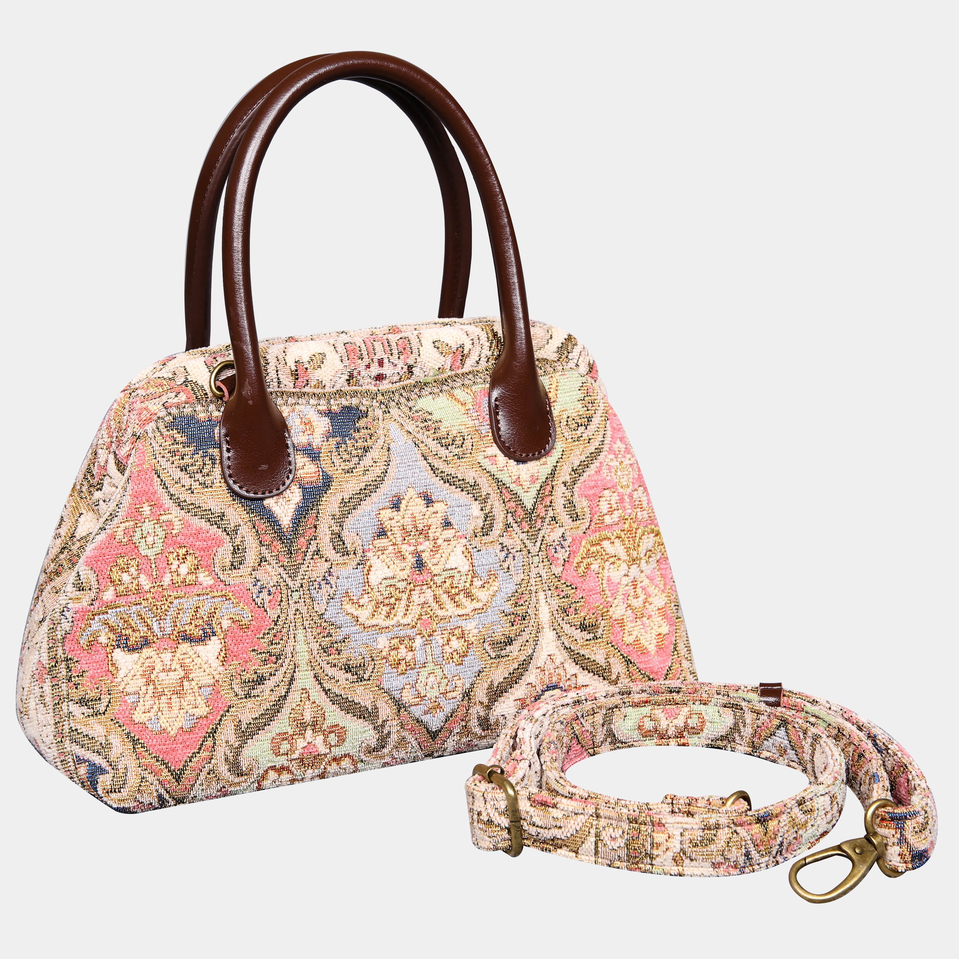 Golden Age Pink Carpet Satchel carpet bag MCW Handmade-2