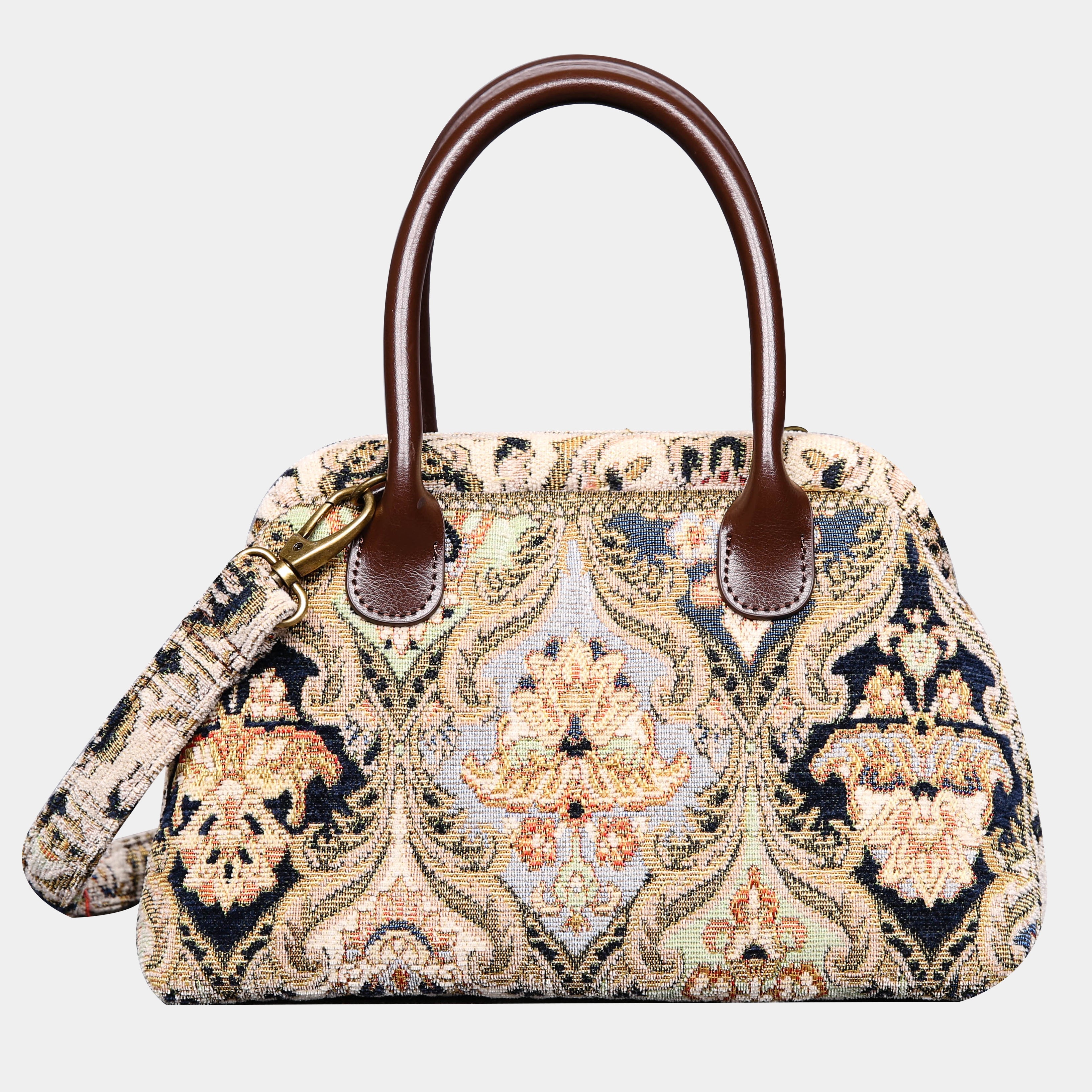 Golden Age Navy Carpet Satchel carpet bag MCW Handmade