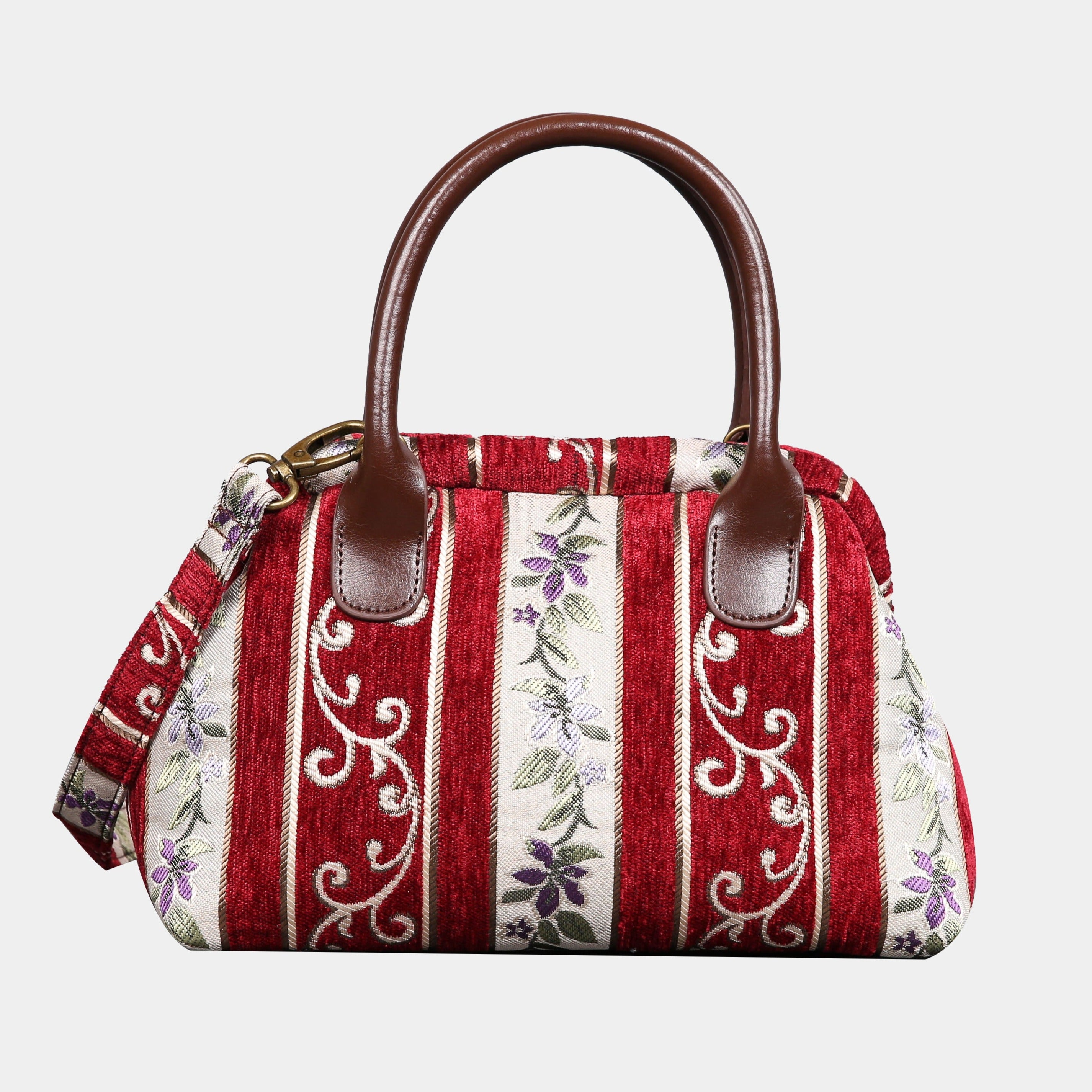 Victorian Strips Red Carpet Satchel carpet bag MCW Handmade