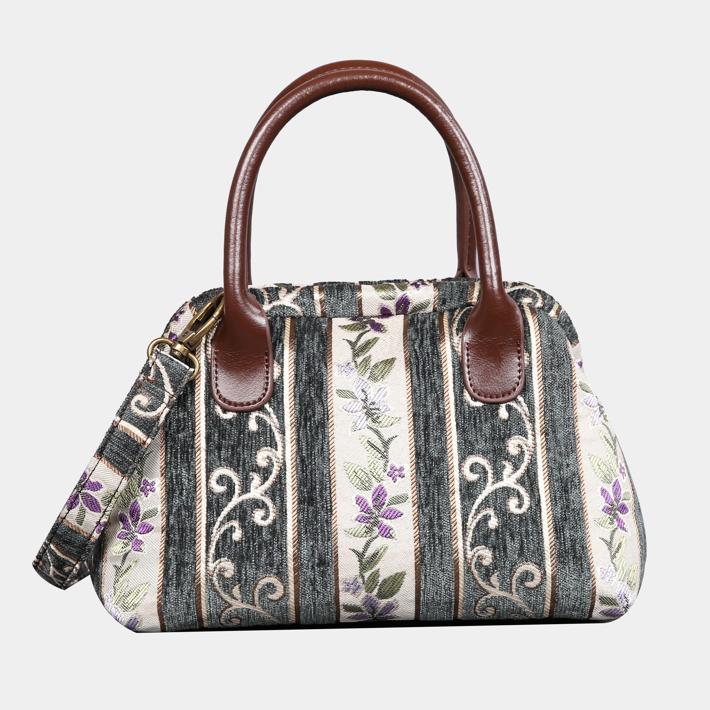 Victorian Strips Grass Carpet Satchel carpet bag MCW Handmade