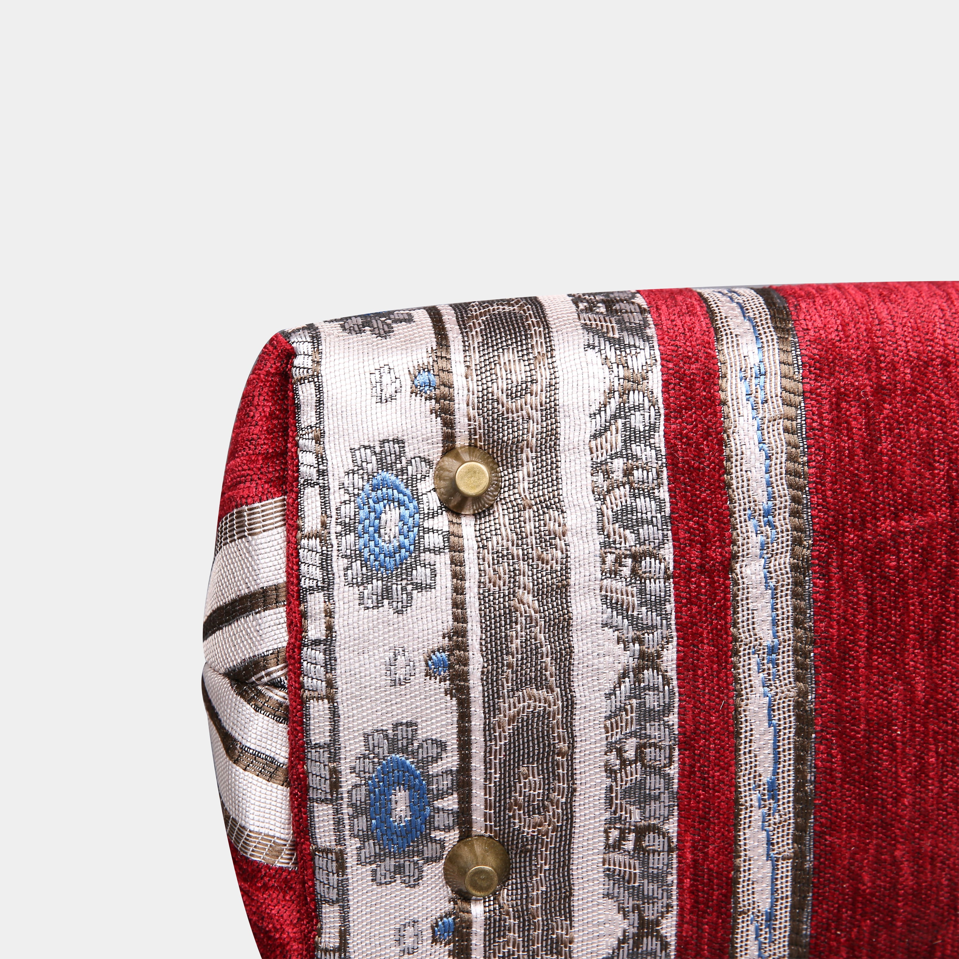 Ethnic Strips Wine Carpet Satchel carpet bag MCW Handmade-4