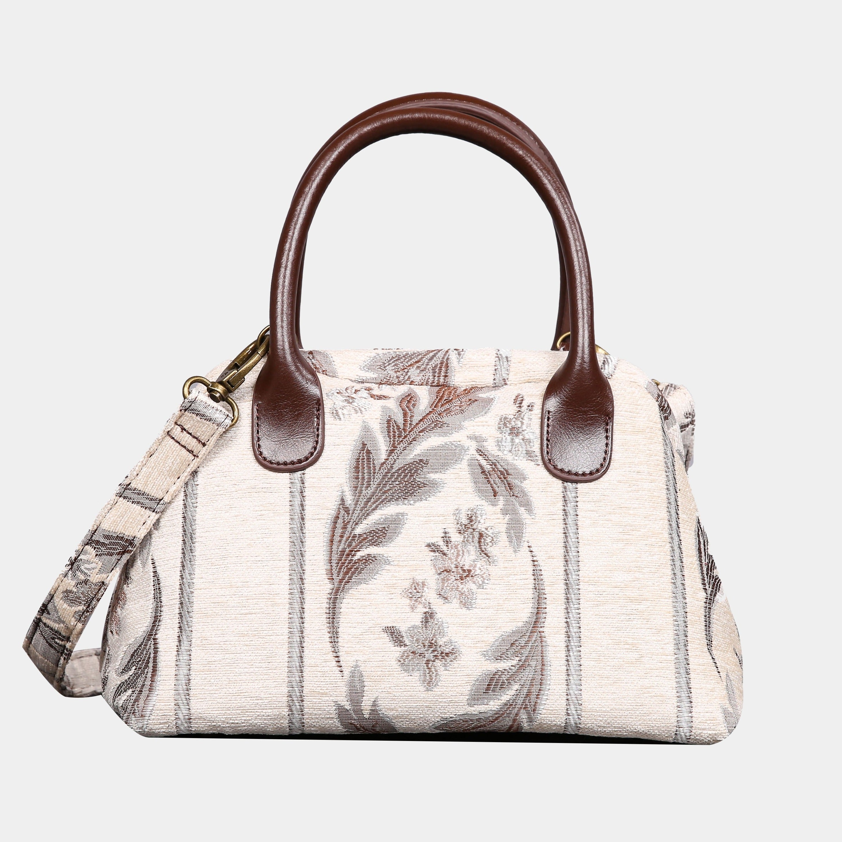 Victorian Strips Cream Carpet Satchel carpet bag MCW Handmade