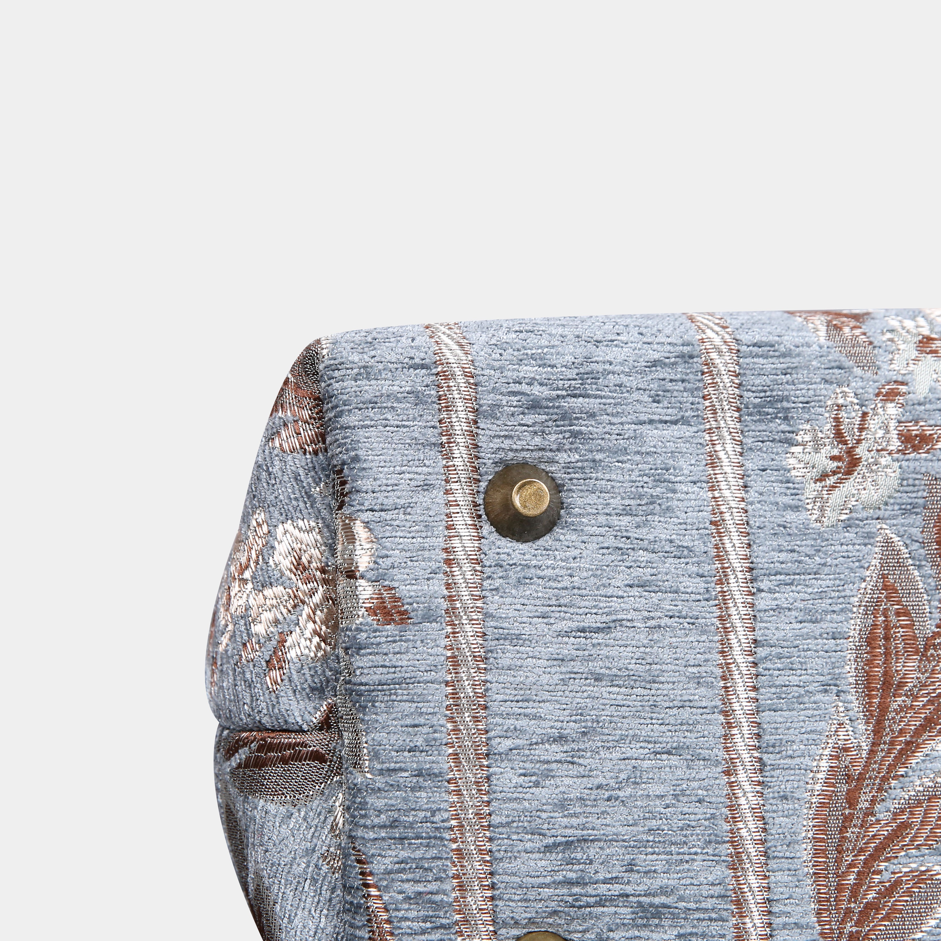 Victorian Strips Blue Carpet Satchel carpet bag MCW Handmade