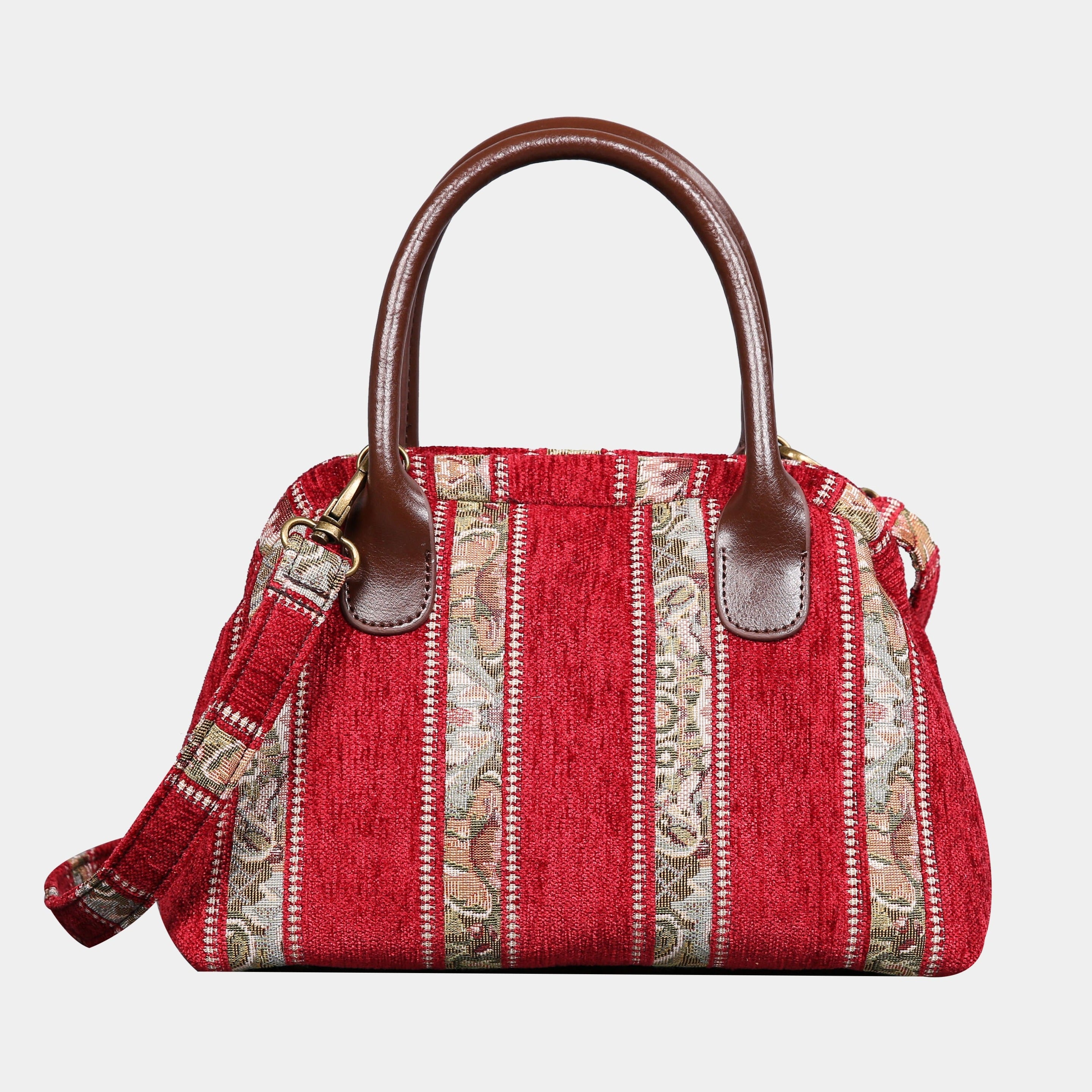 Floral Stripes Red Carpet Satchel carpet bag MCW Handmade
