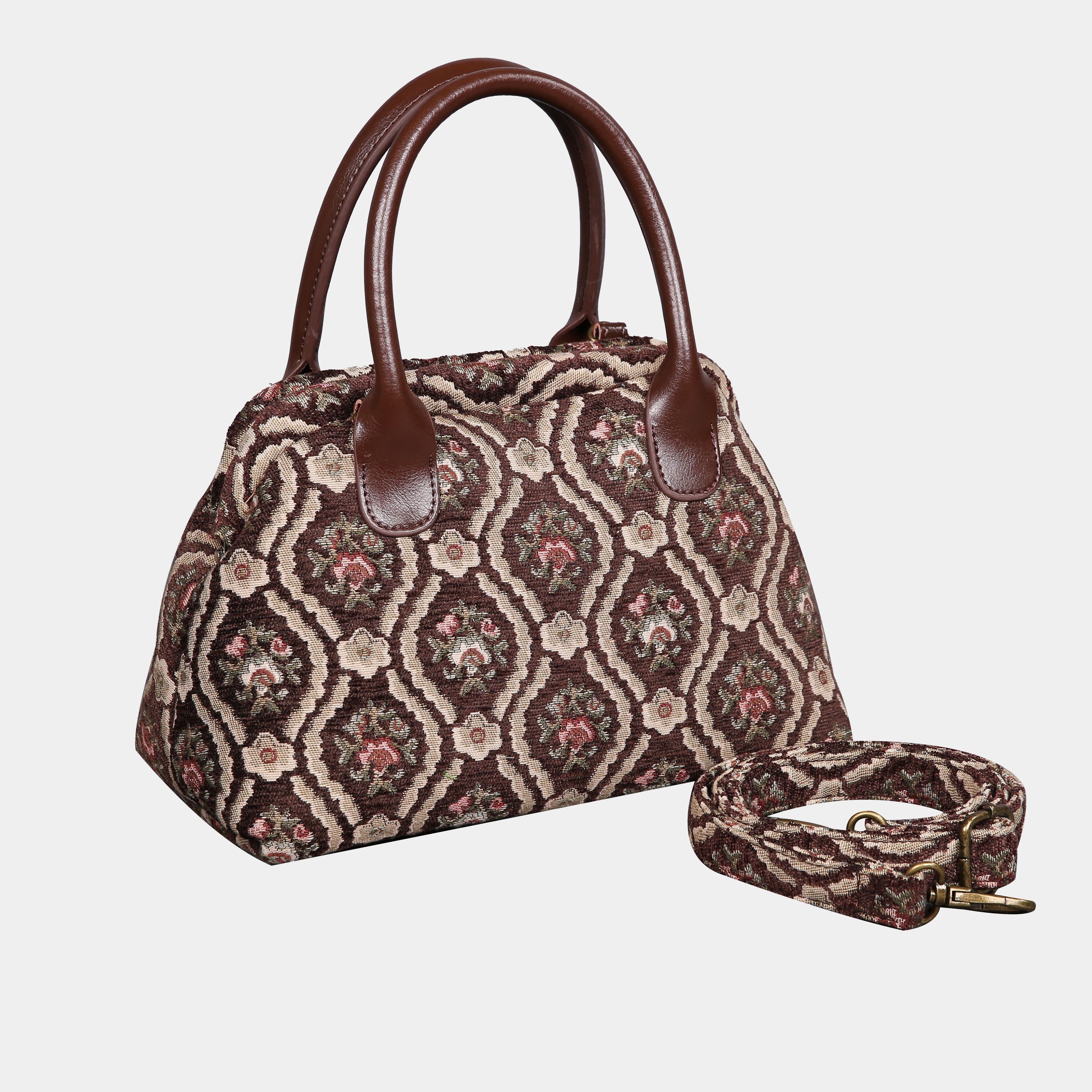 Traditional Coffee Carpet Satchel carpet bag MCW Handmade