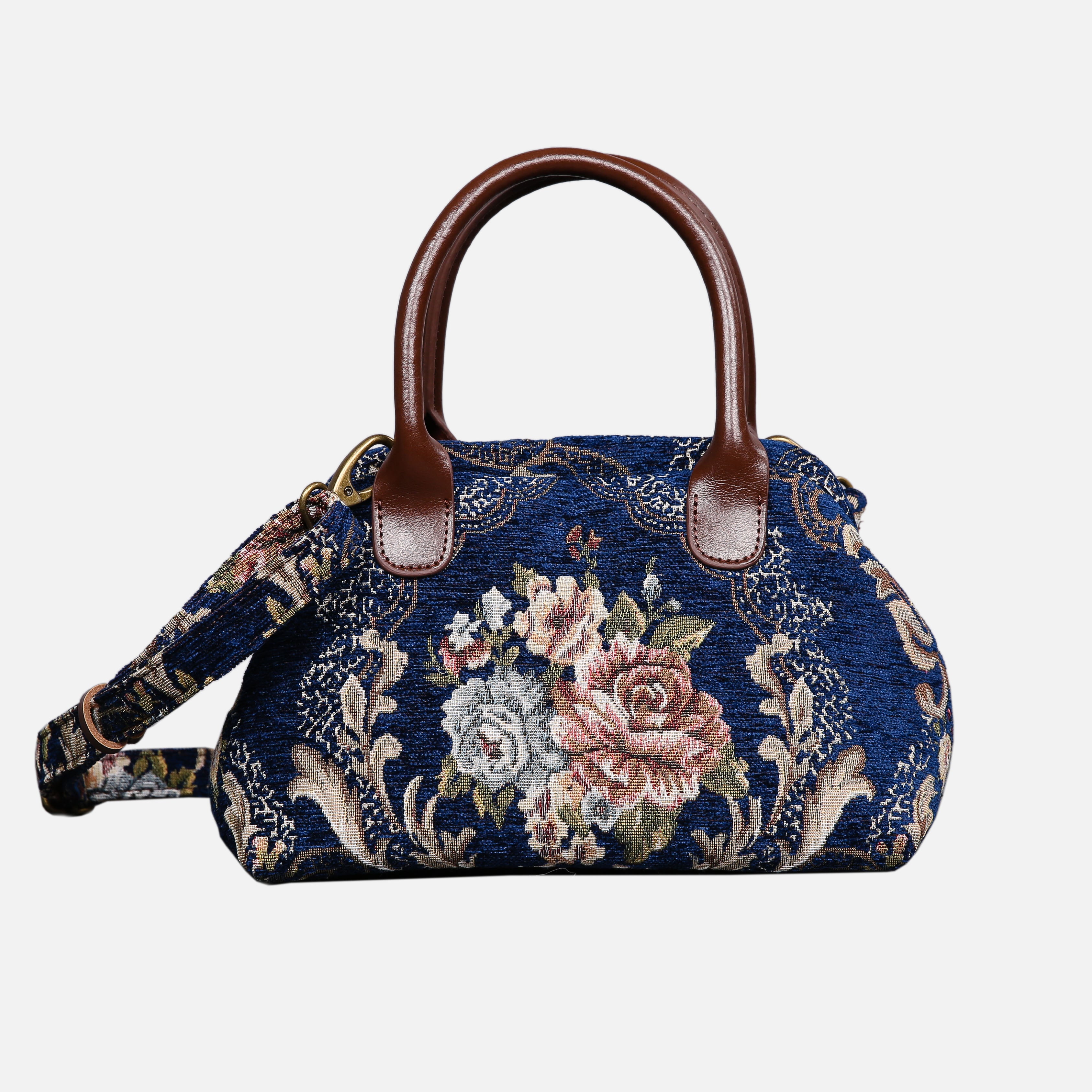 Floral Blue Carpet Satchel carpet bag MCW Handmade