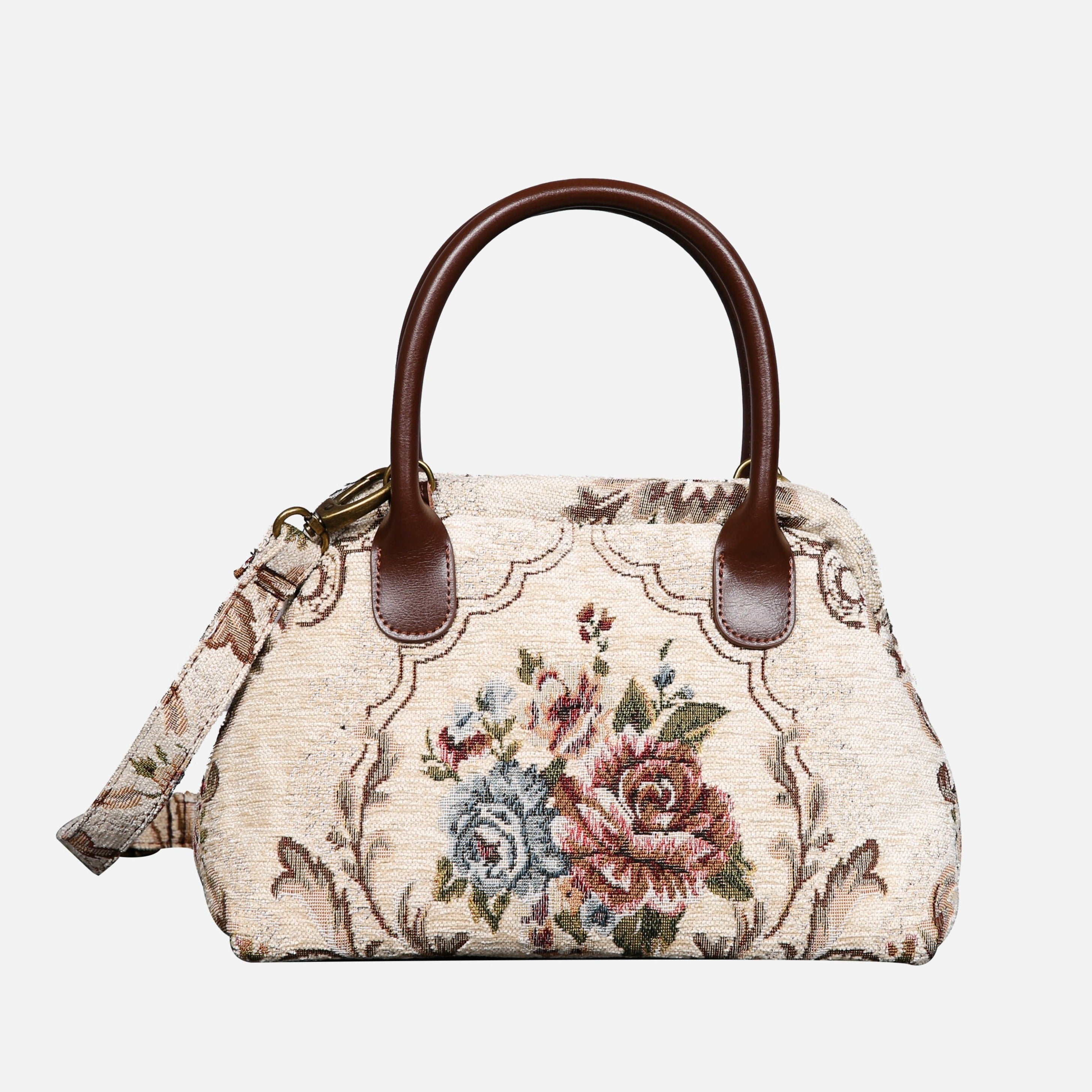 Floral Cream Carpet Satchel carpet bag MCW Handmade