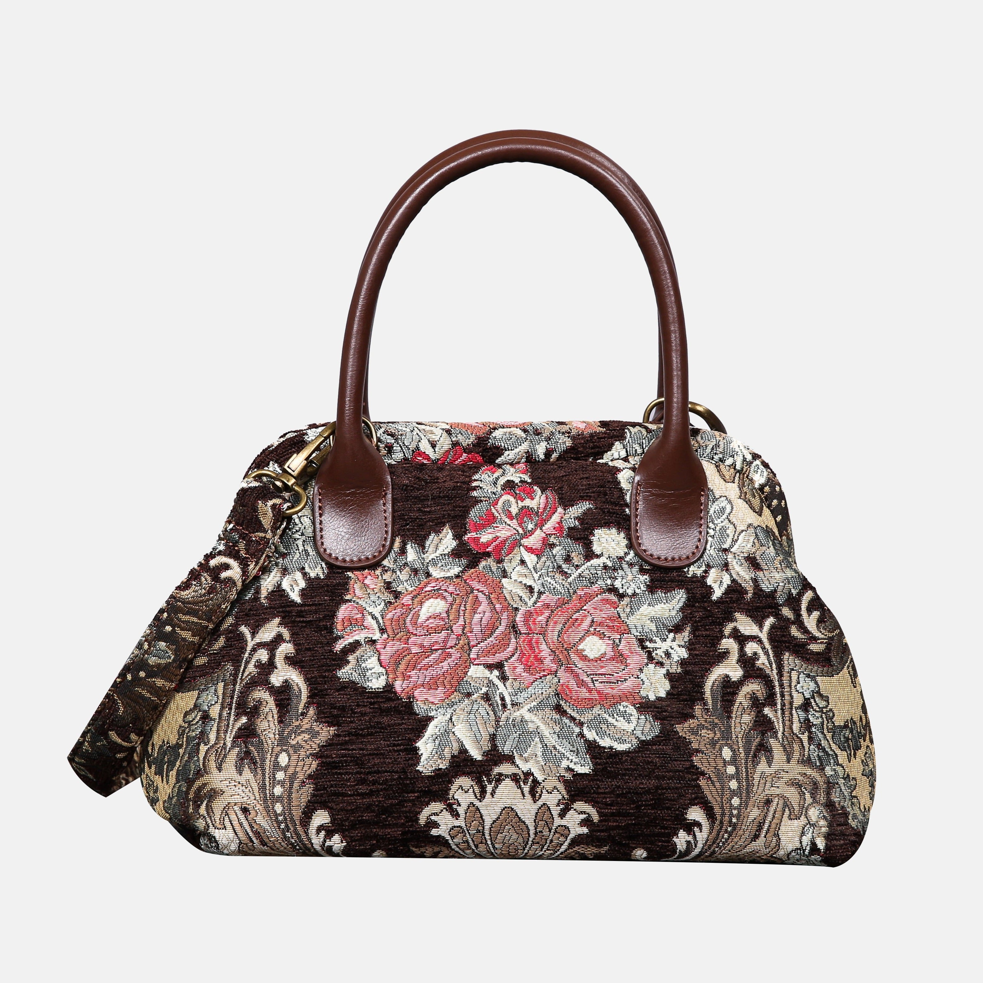 Brocade Brown Carpet Satchel carpet bag MCW Handmade