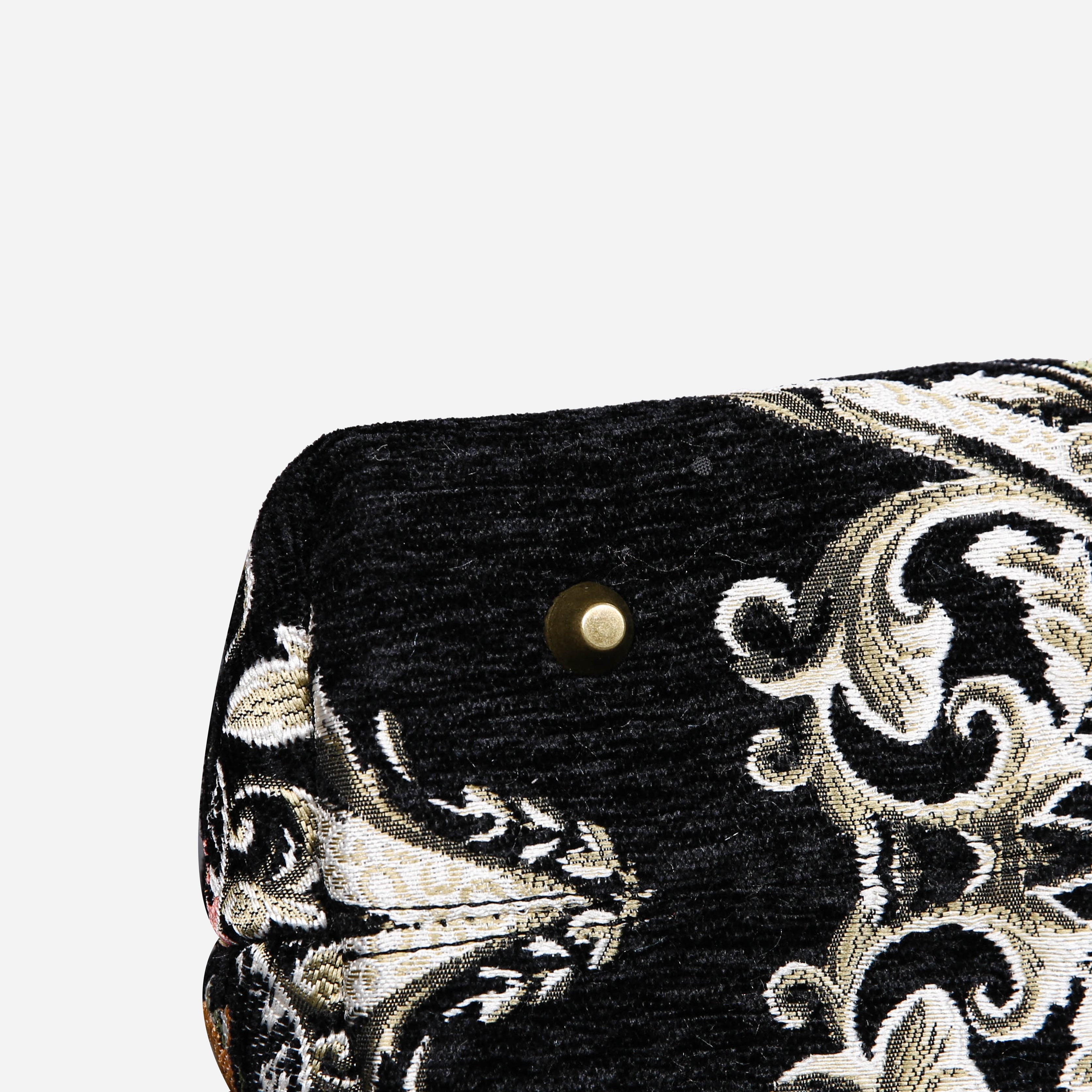 Eternal Elegance Blk Carpet Satchel carpet bag MCW Handmade-4