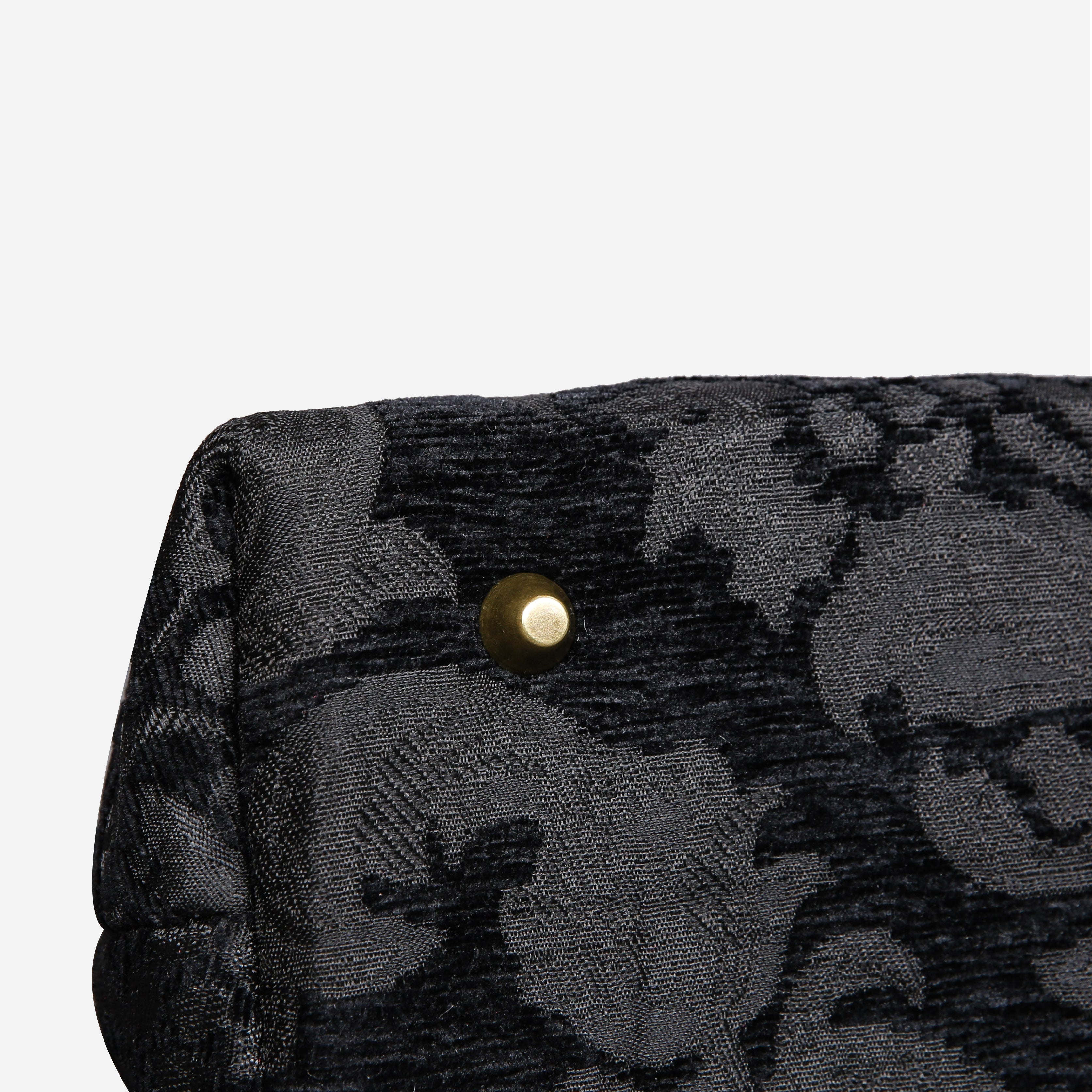 Victorian Blossom BLK/BLK Carpet Satchel carpet bag MCW Handmade