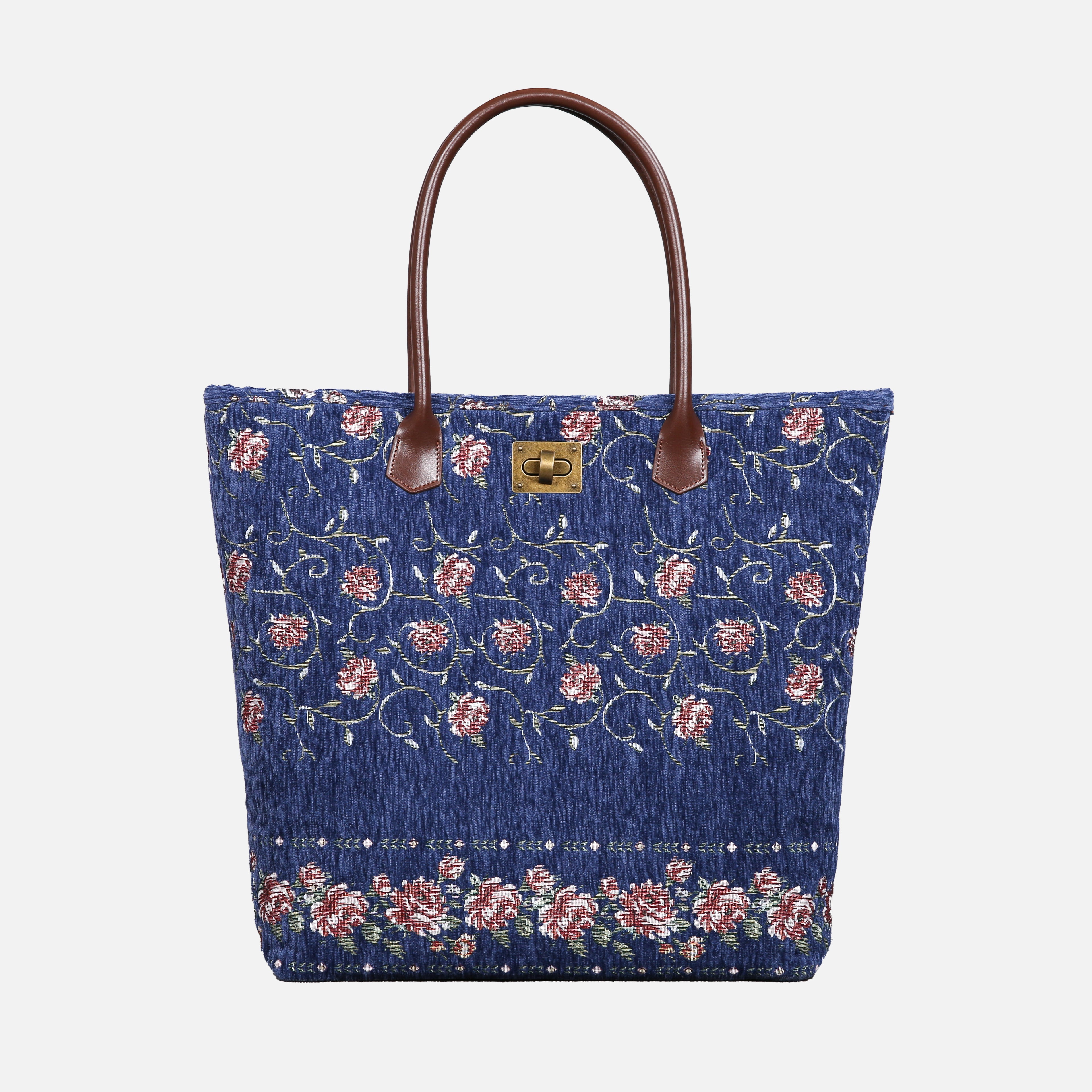 Climbing Rose Carpet Tote Shopper carpet bag MCW Handmade-1