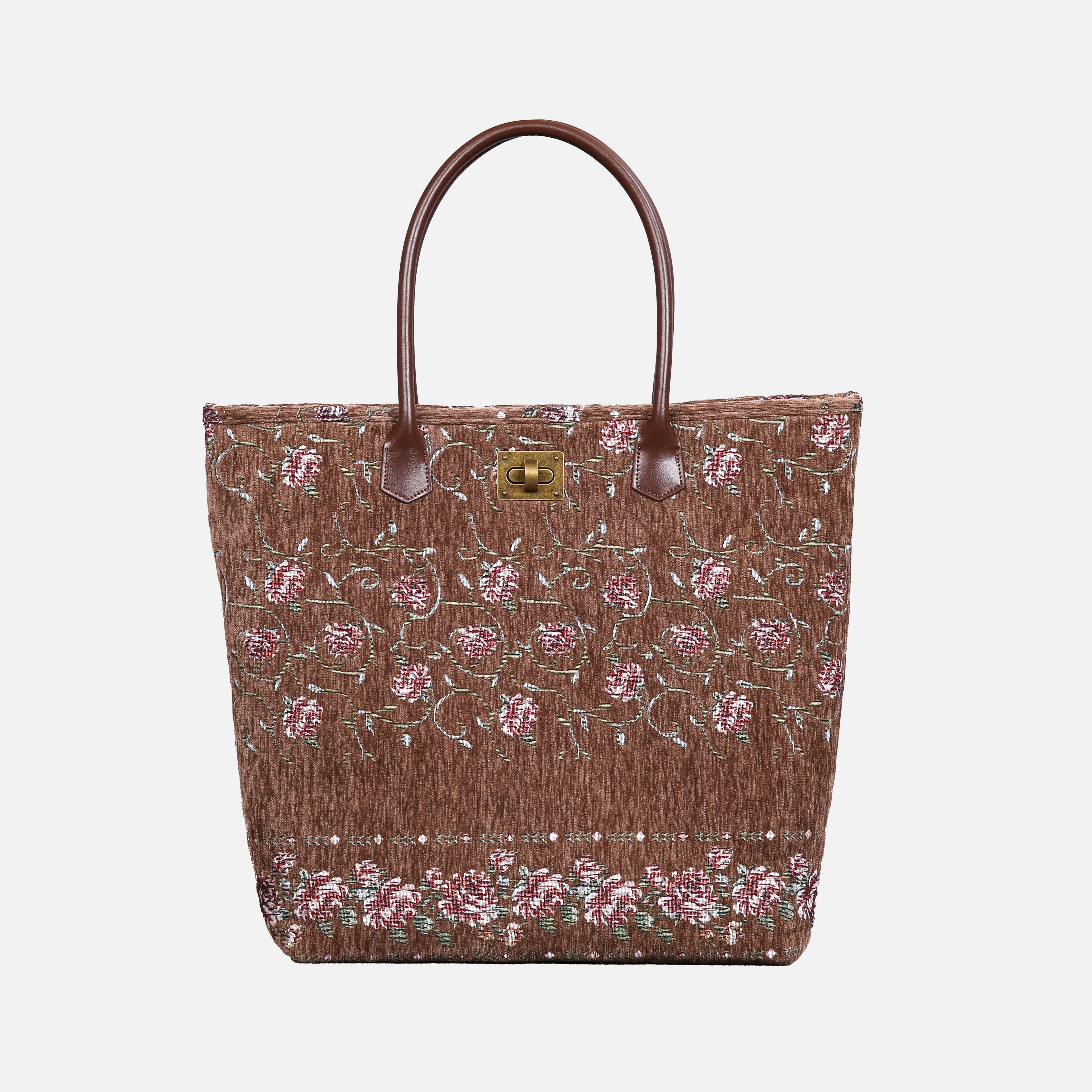 Climbing Rose Carpet Tote Shopper carpet bag MCW Handmade-3