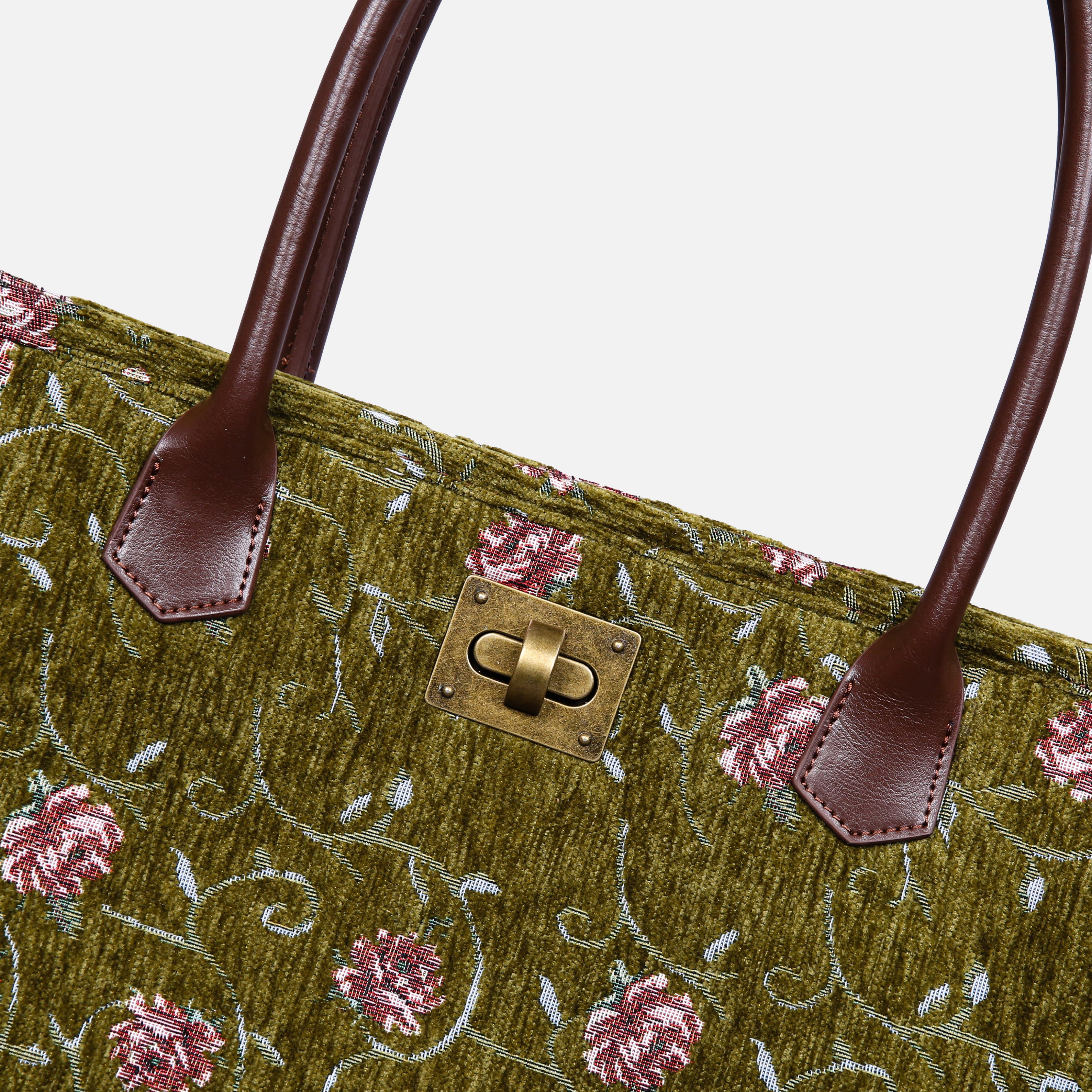 Climbing Rose Carpet Tote Shopper carpet bag MCW Handmade details