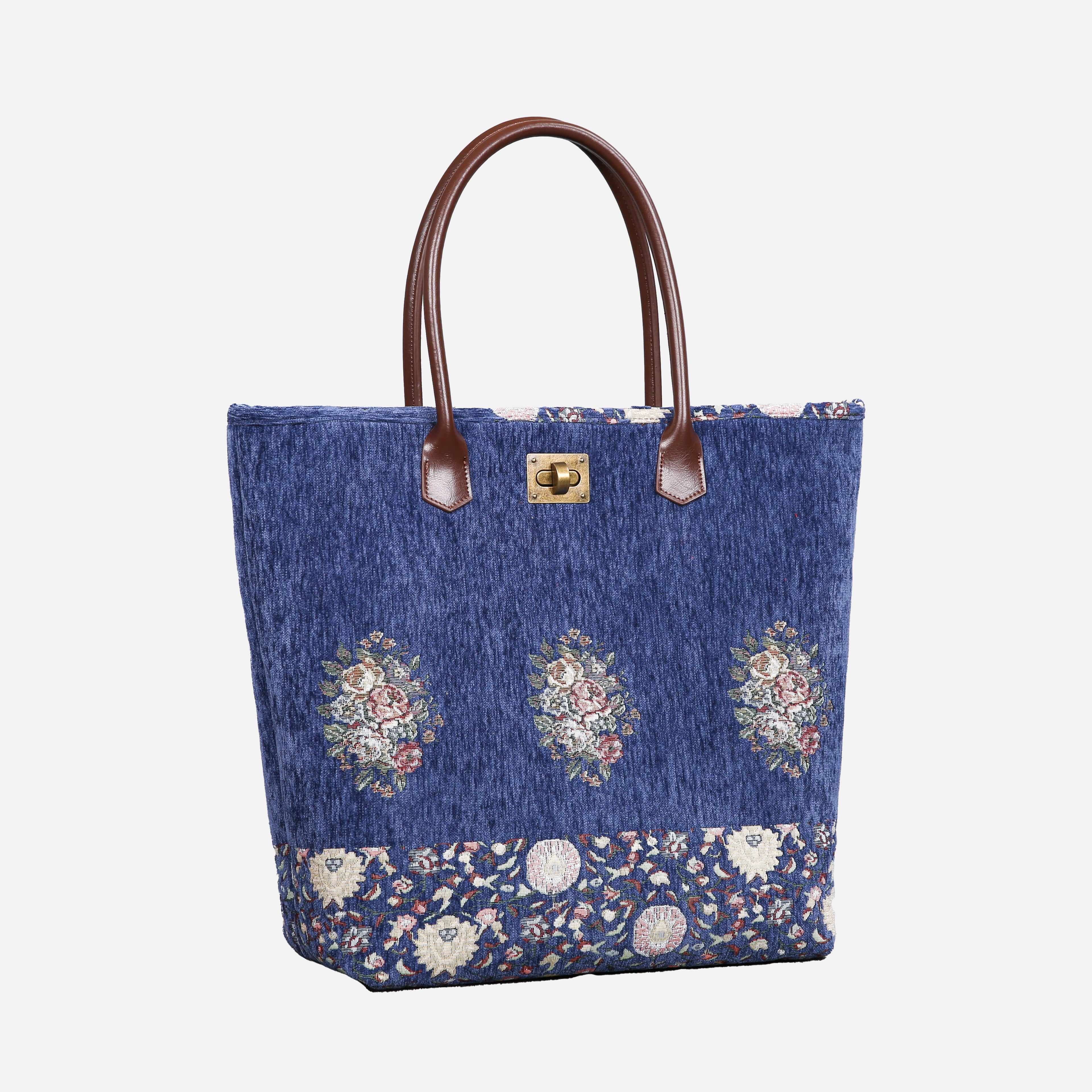Rose Bouquet Carpet Tote Shopper carpet bag MCW Handmade-4