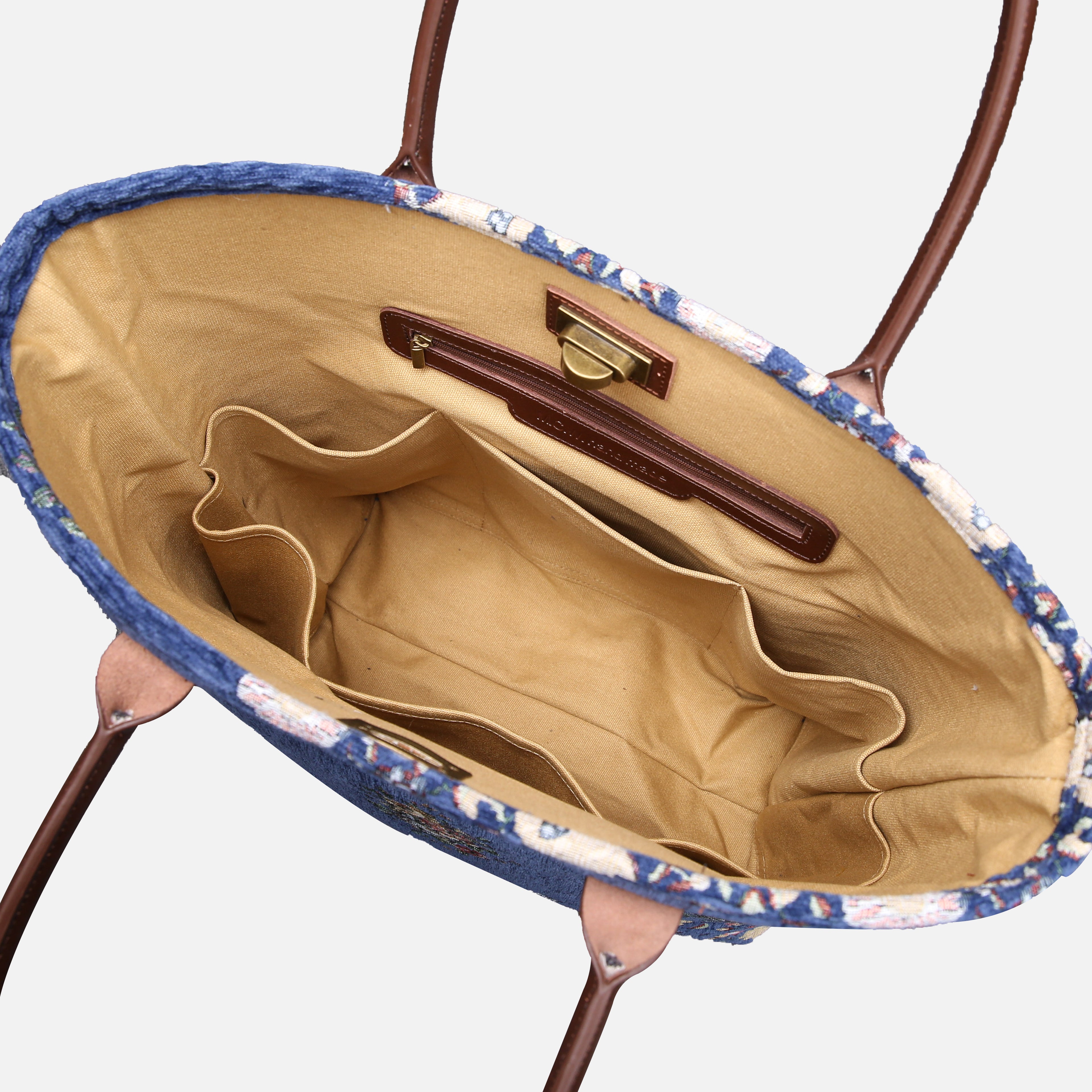 Rose Bouquet Carpet Tote Shopper carpet bag MCW Handmade-8