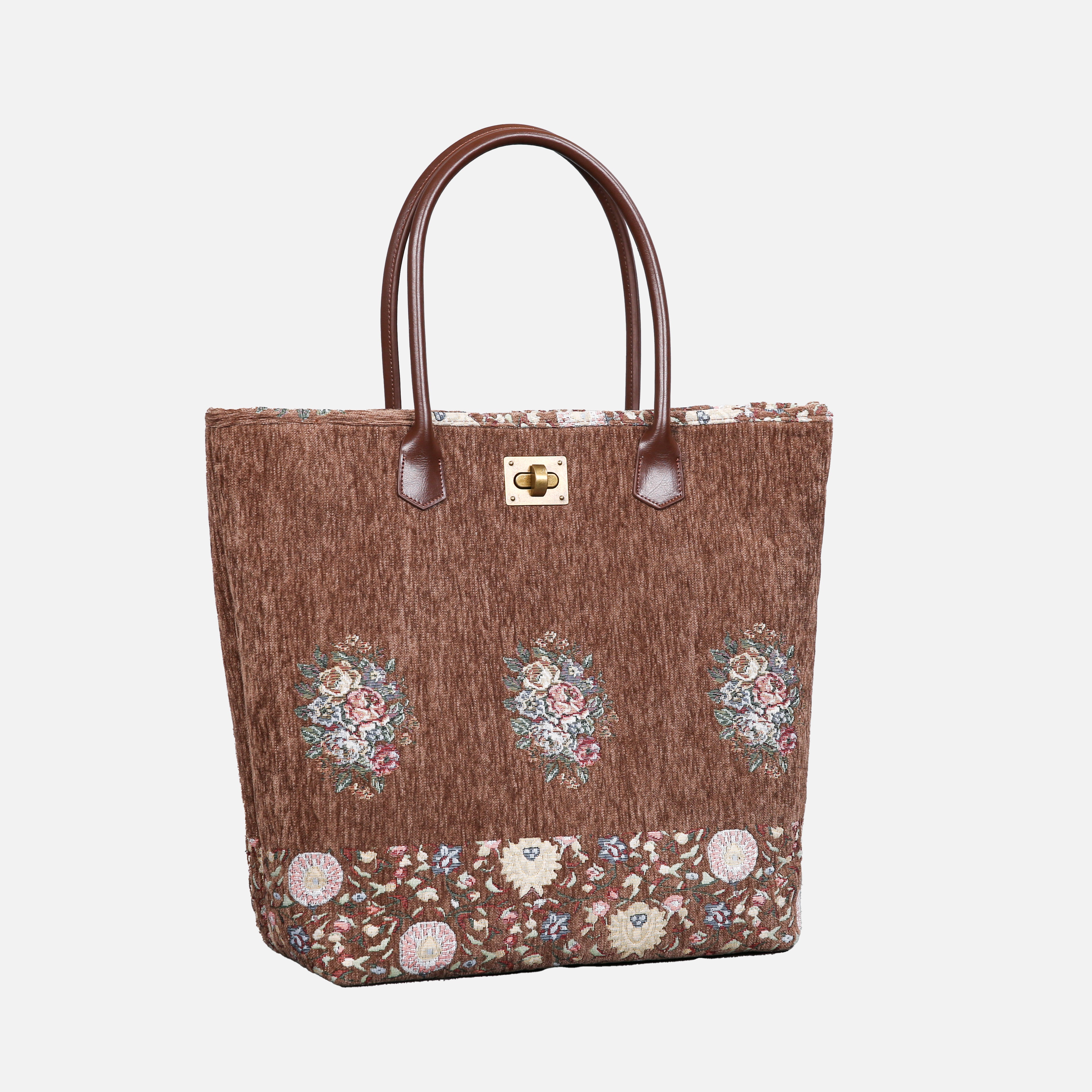 Rose Bouquet Carpet Tote Shopper carpet bag MCW Handmade-1