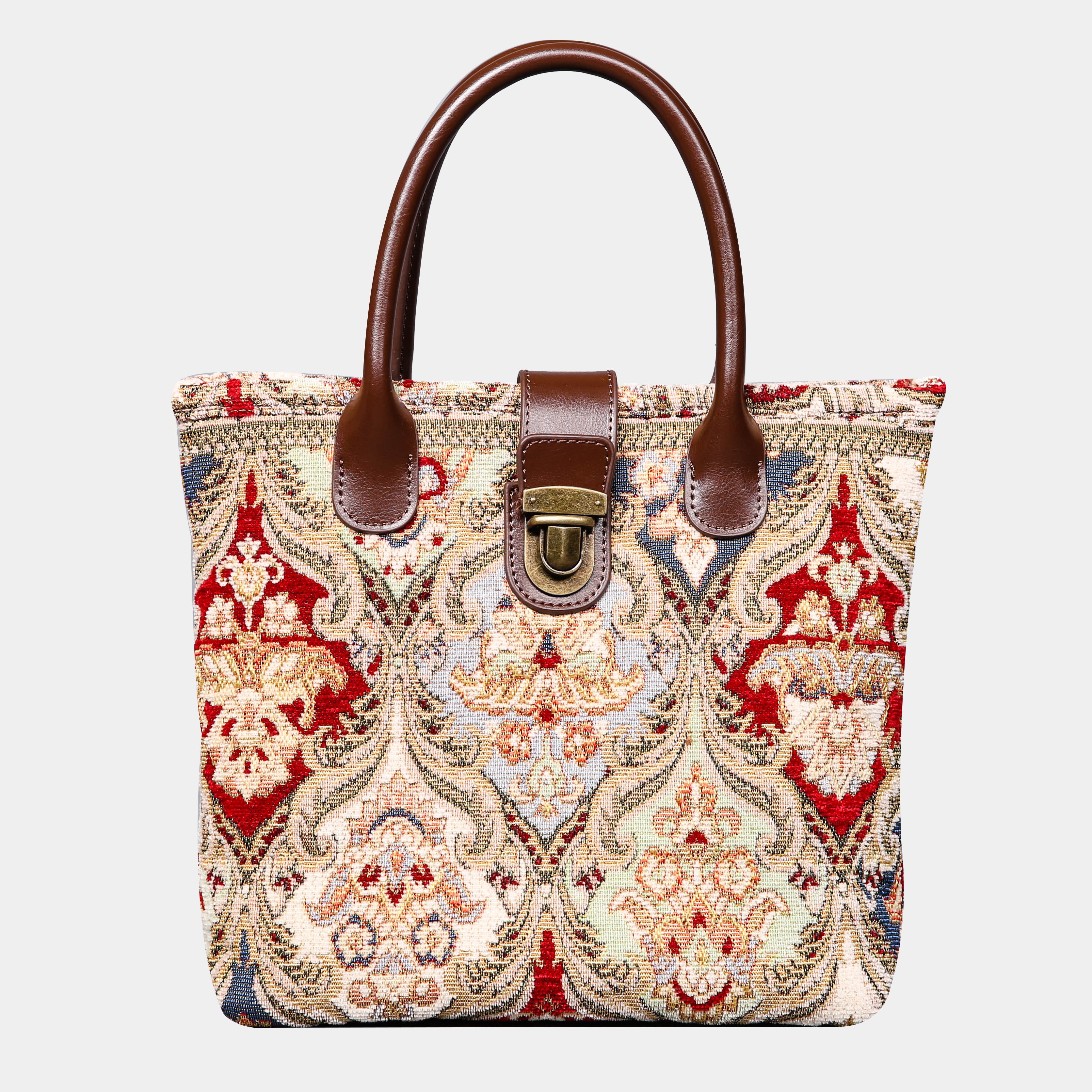Golden Age Wine Tuck Lock Carpet Satchel carpet bag MCW Handmade