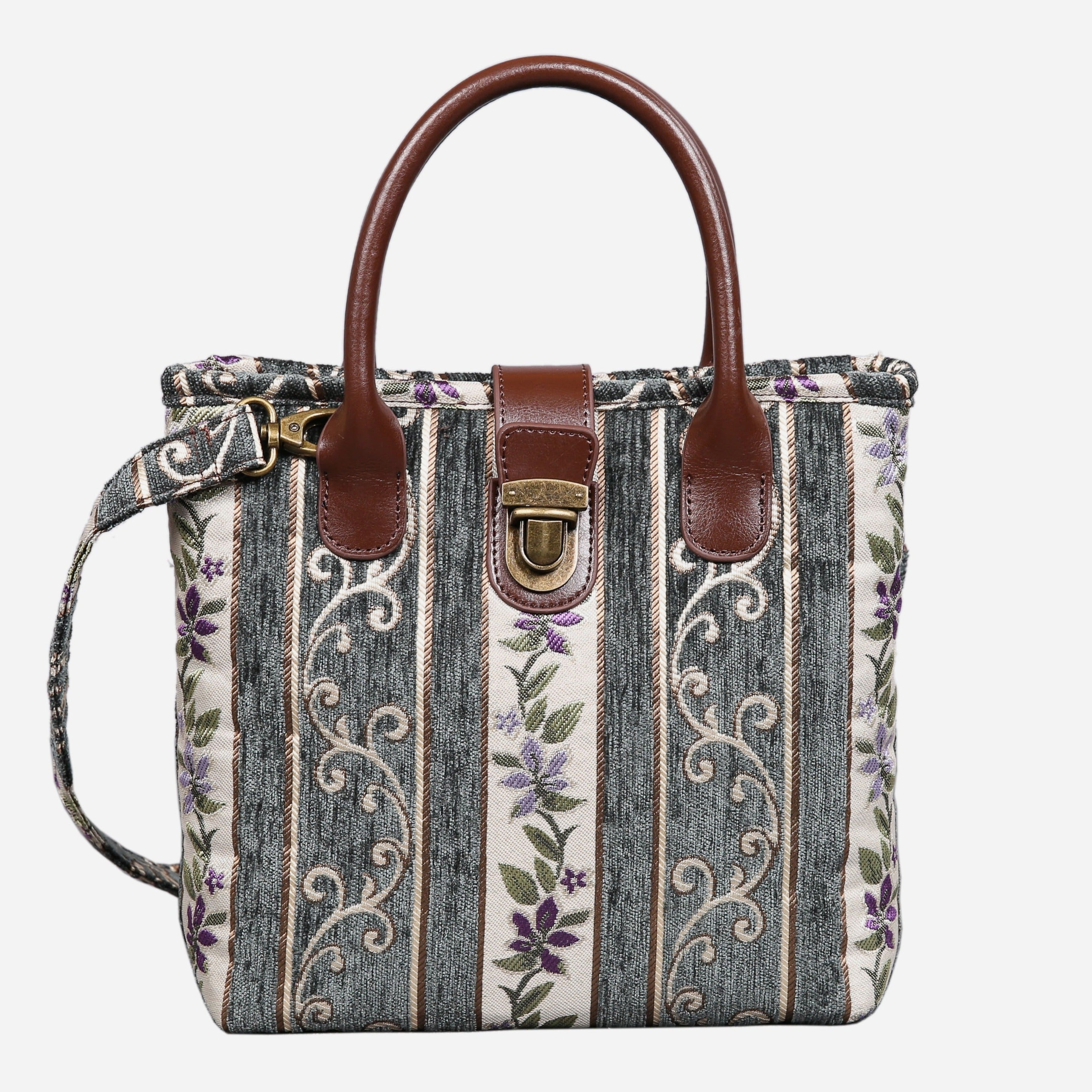 Strips Grass Tuck Lock Carpet Satchel carpet bag MCW Handmade