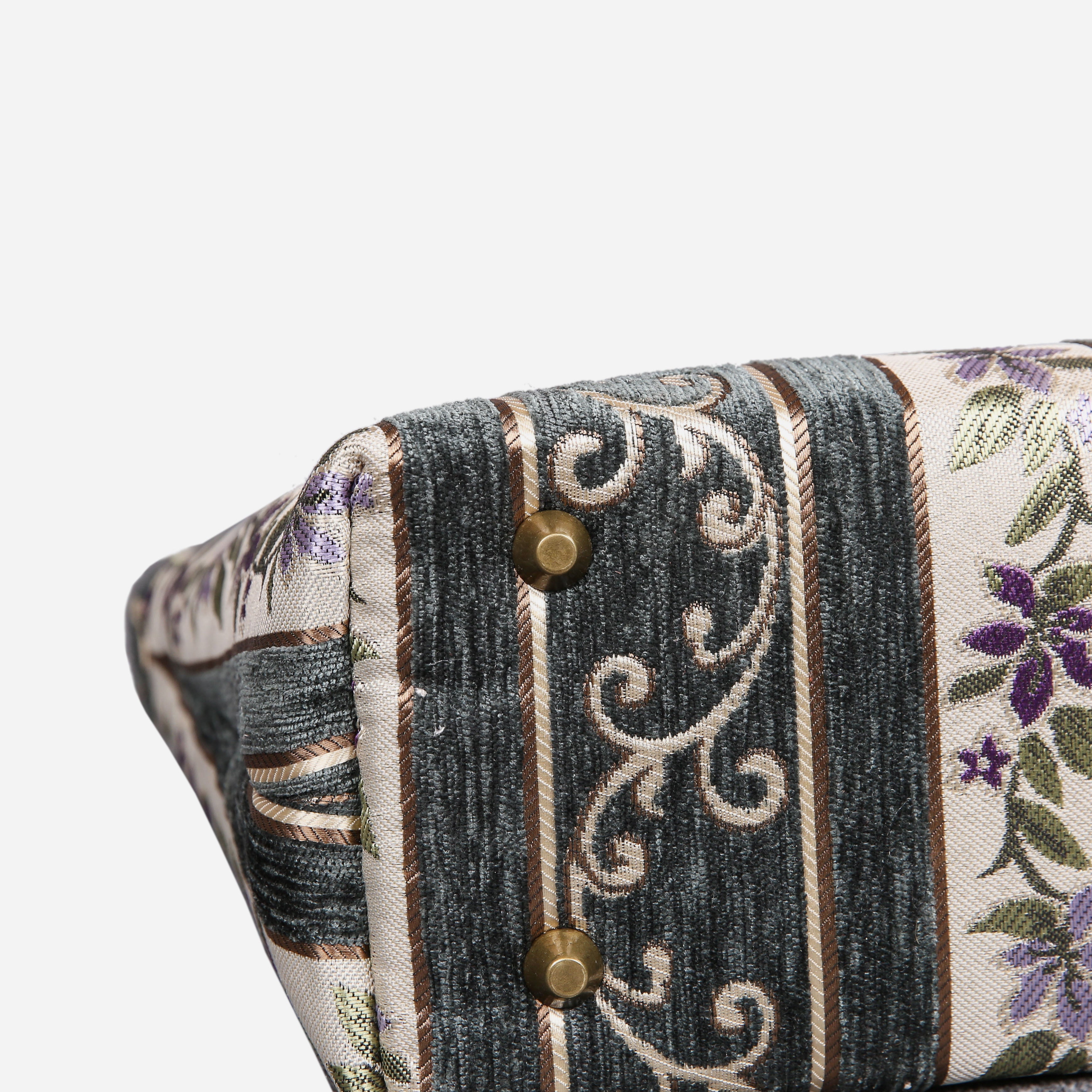 Strips Grass Tuck Lock Carpet Satchel carpet bag MCW Handmade-4