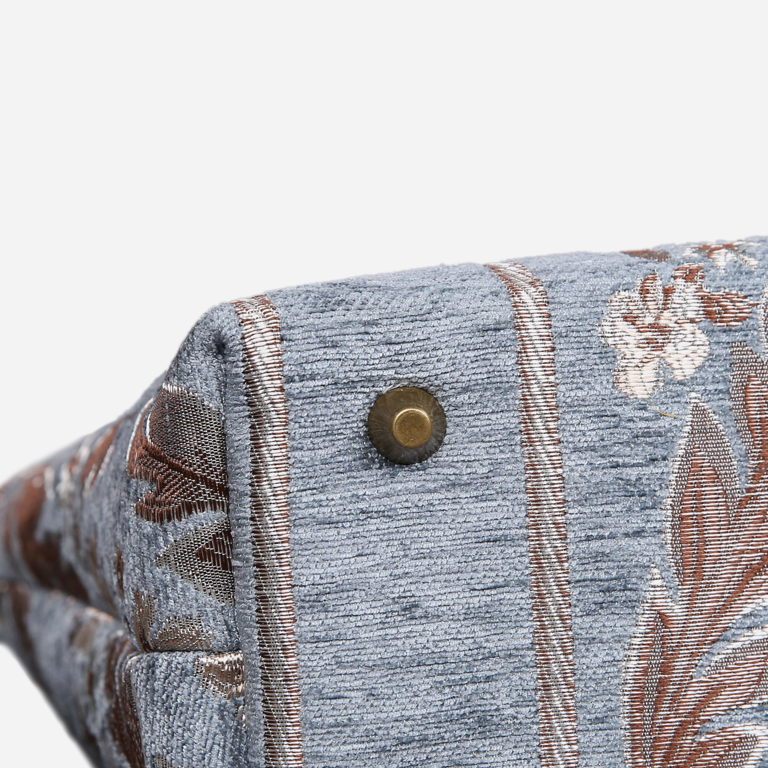 Strips Blue Tuck Lock Carpet Satchel carpet bag MCW Handmade-4