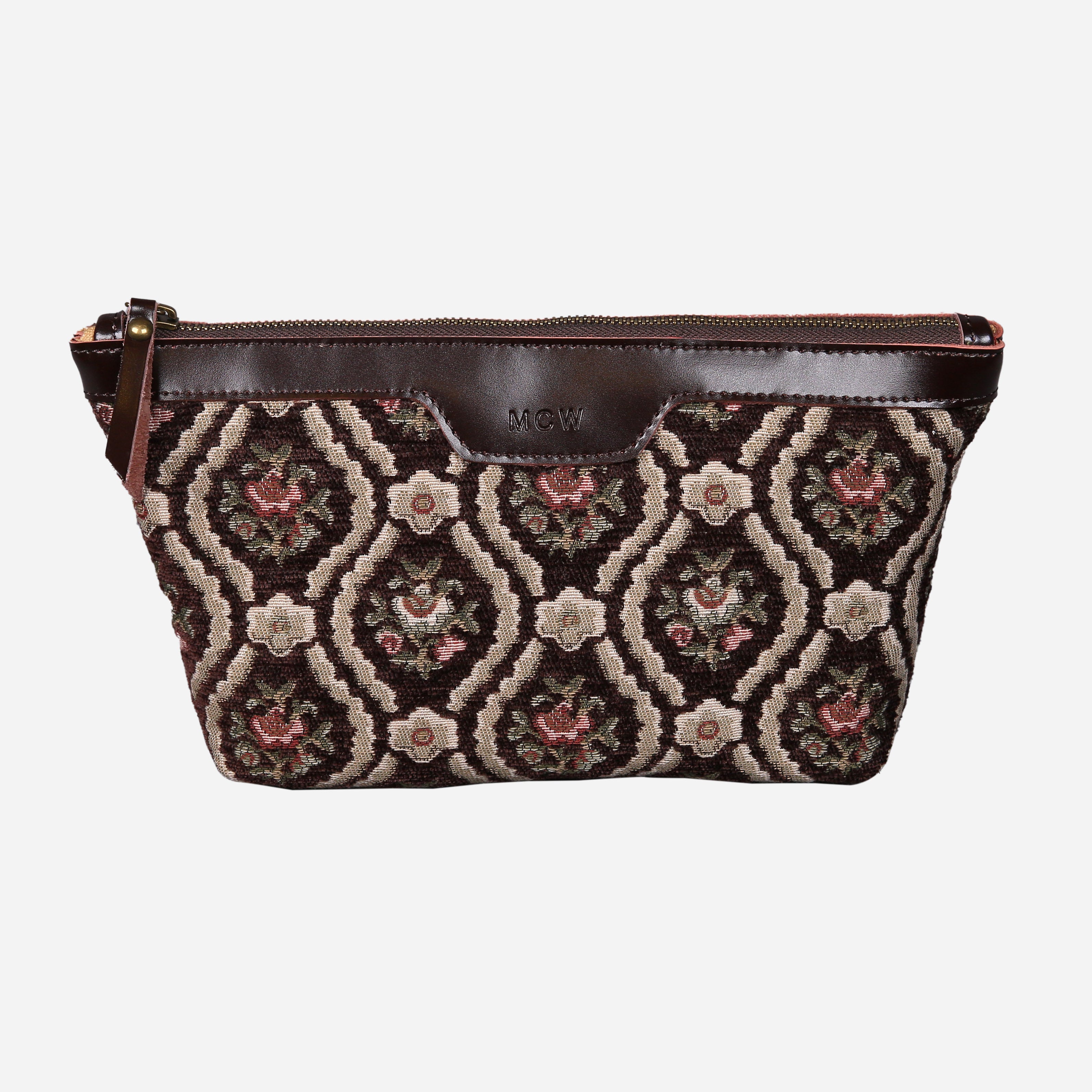 Traditional Coffee Carpet Makeup Bag carpet bag MCW Handmade