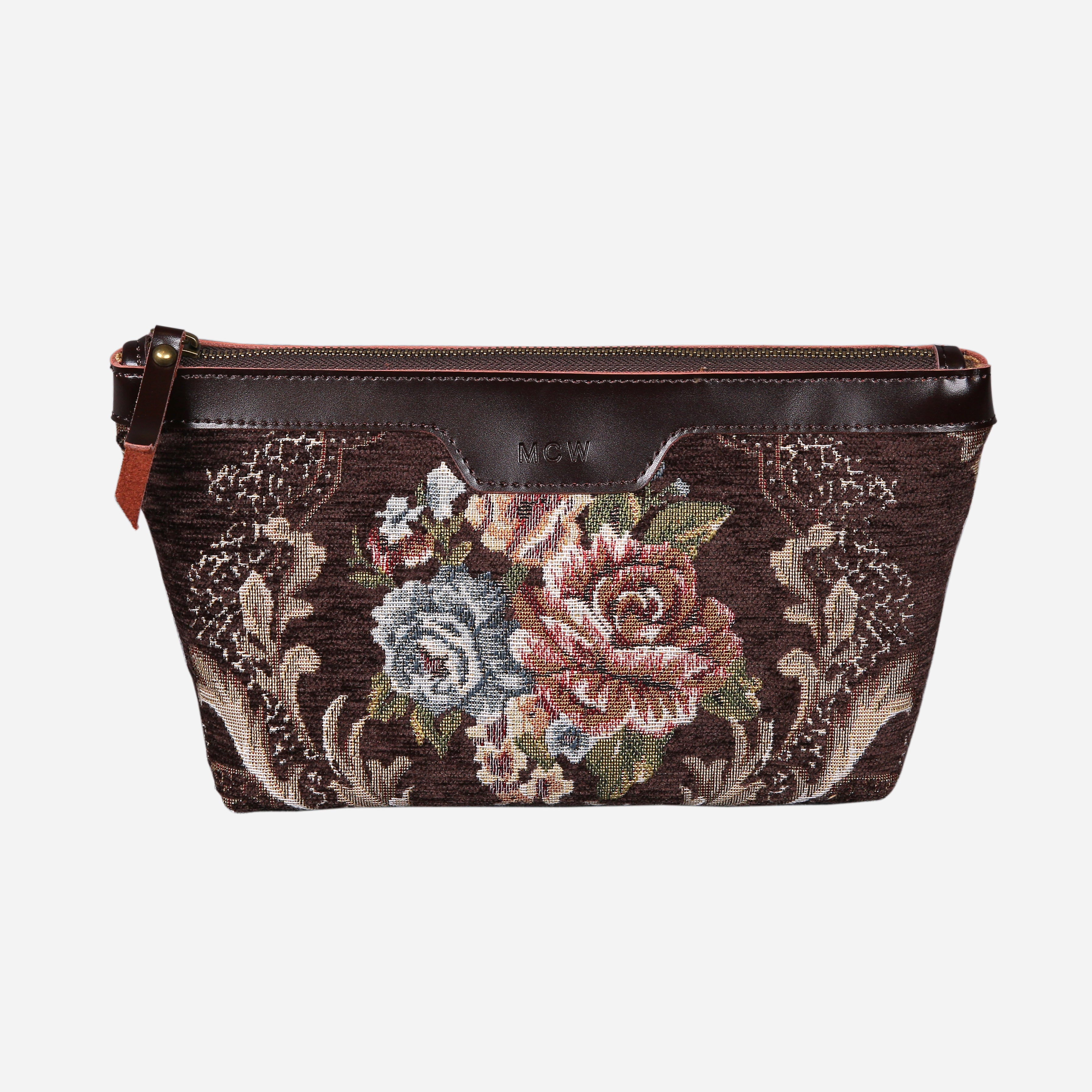 Floral Coffee Carpet Makeup Bag carpet bag MCW Handmade