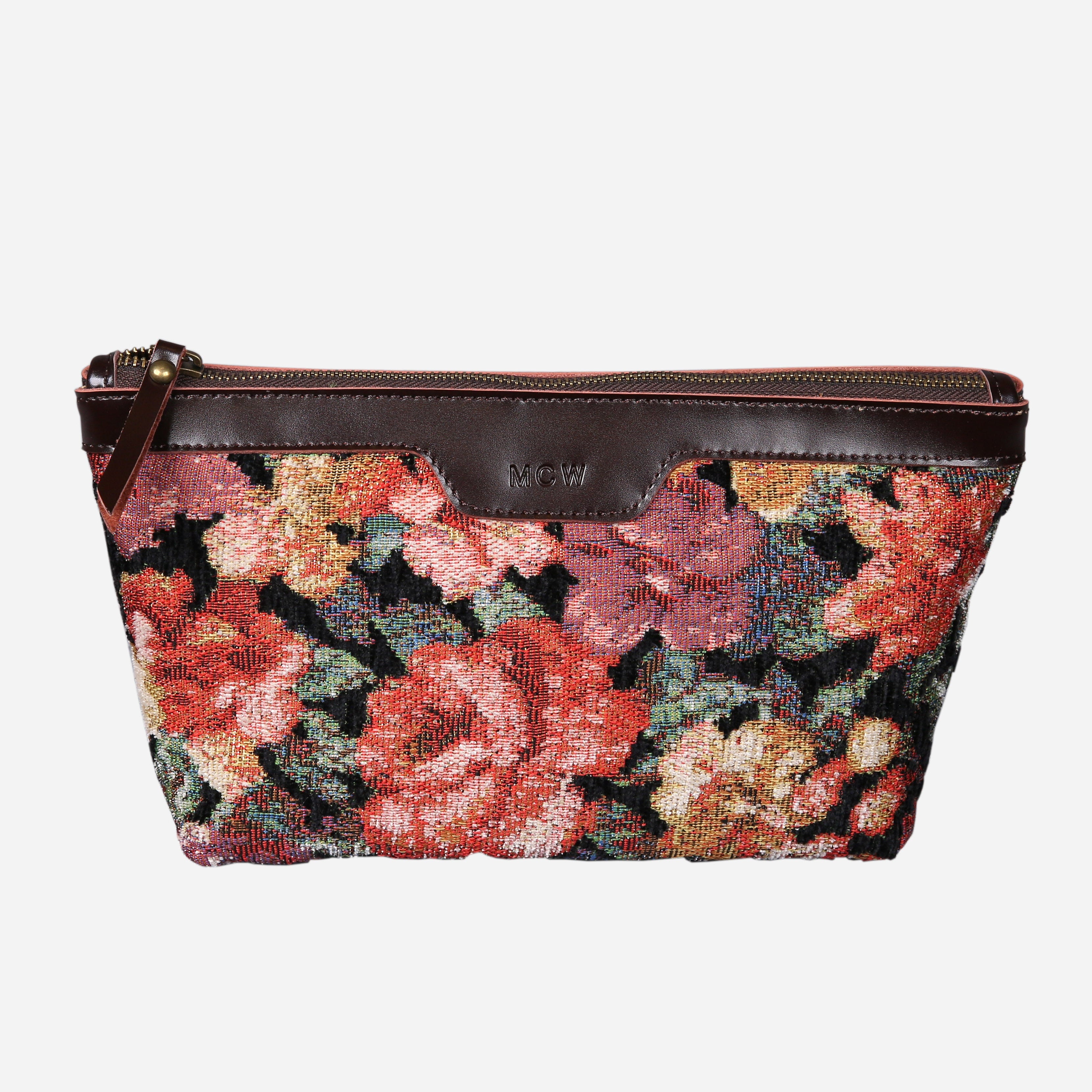 Floral Rose Carpet Makeup Bag carpet bag MCW Handmade