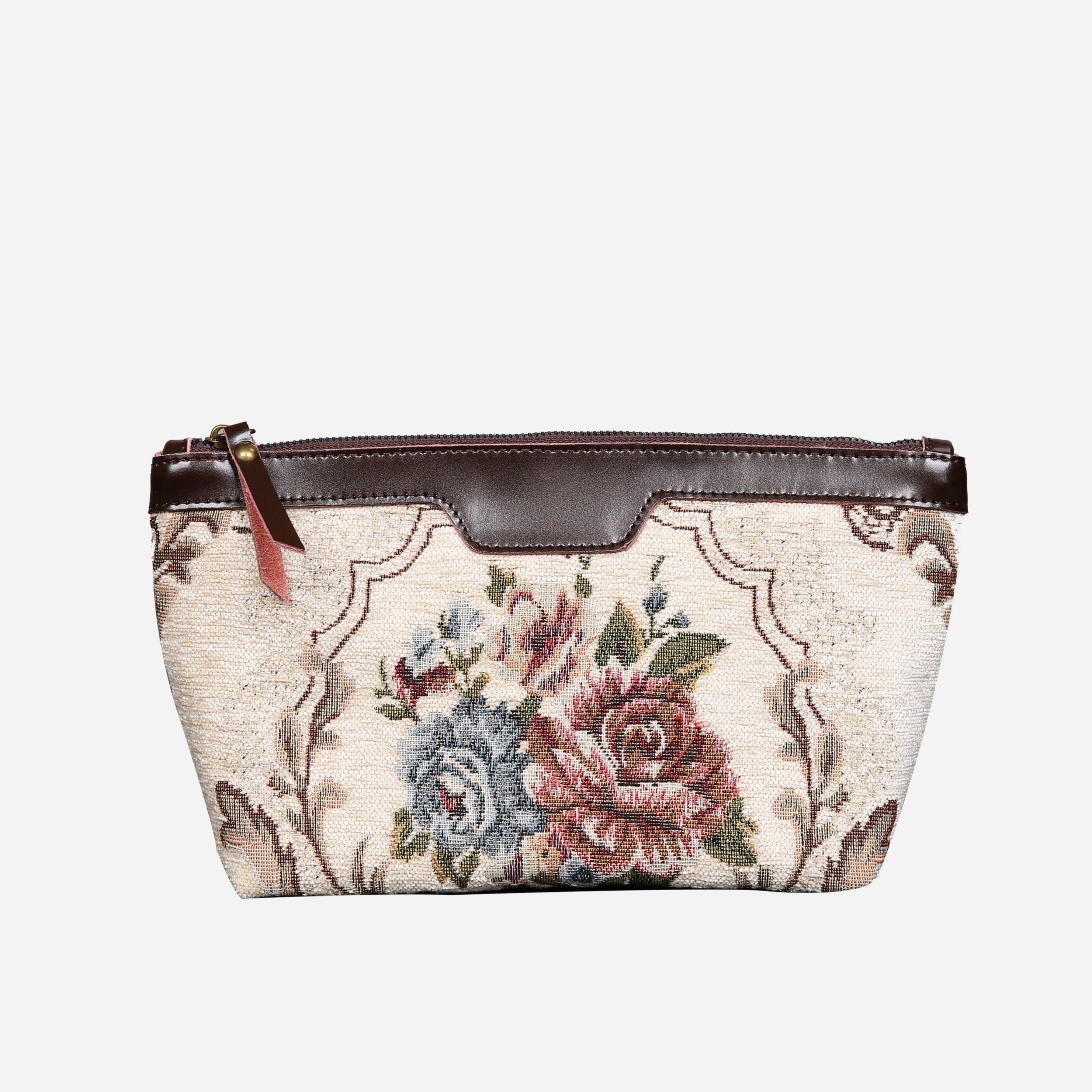 Floral Cream Carpet Makeup Bag carpet bag MCW Handmade