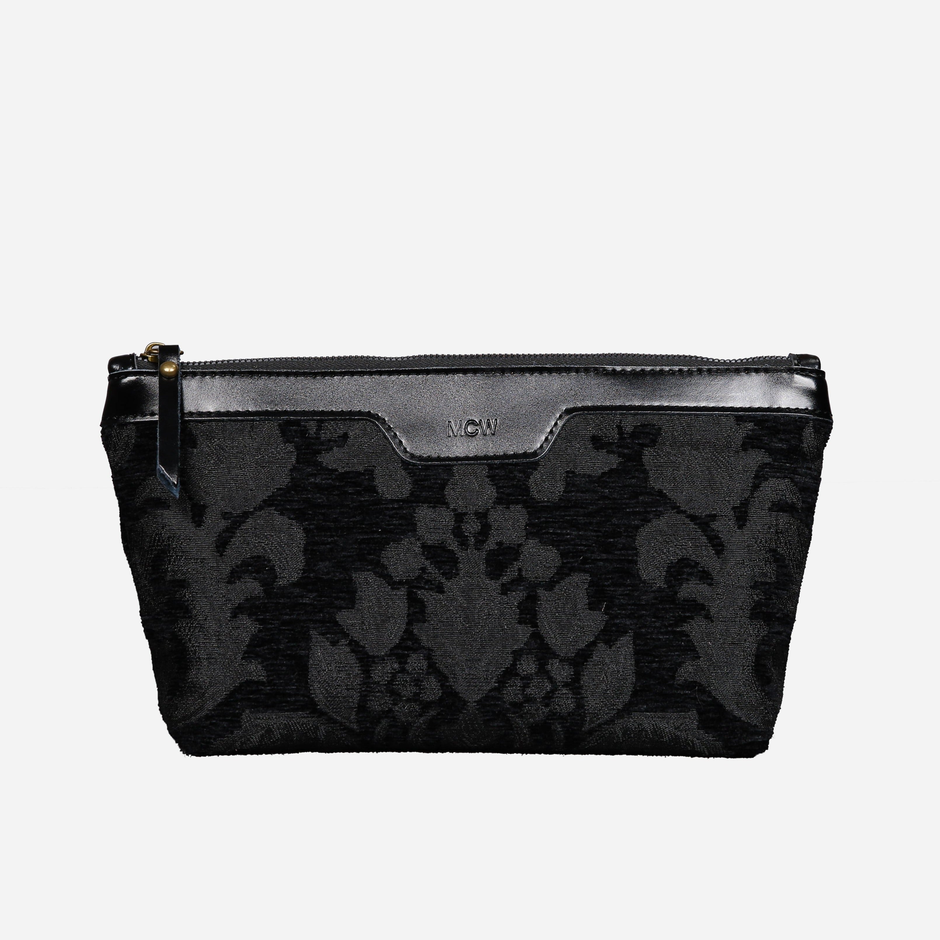 Victorian Blossom BLK/BLK Carpet Makeup Bag carpet bag MCW Handmade