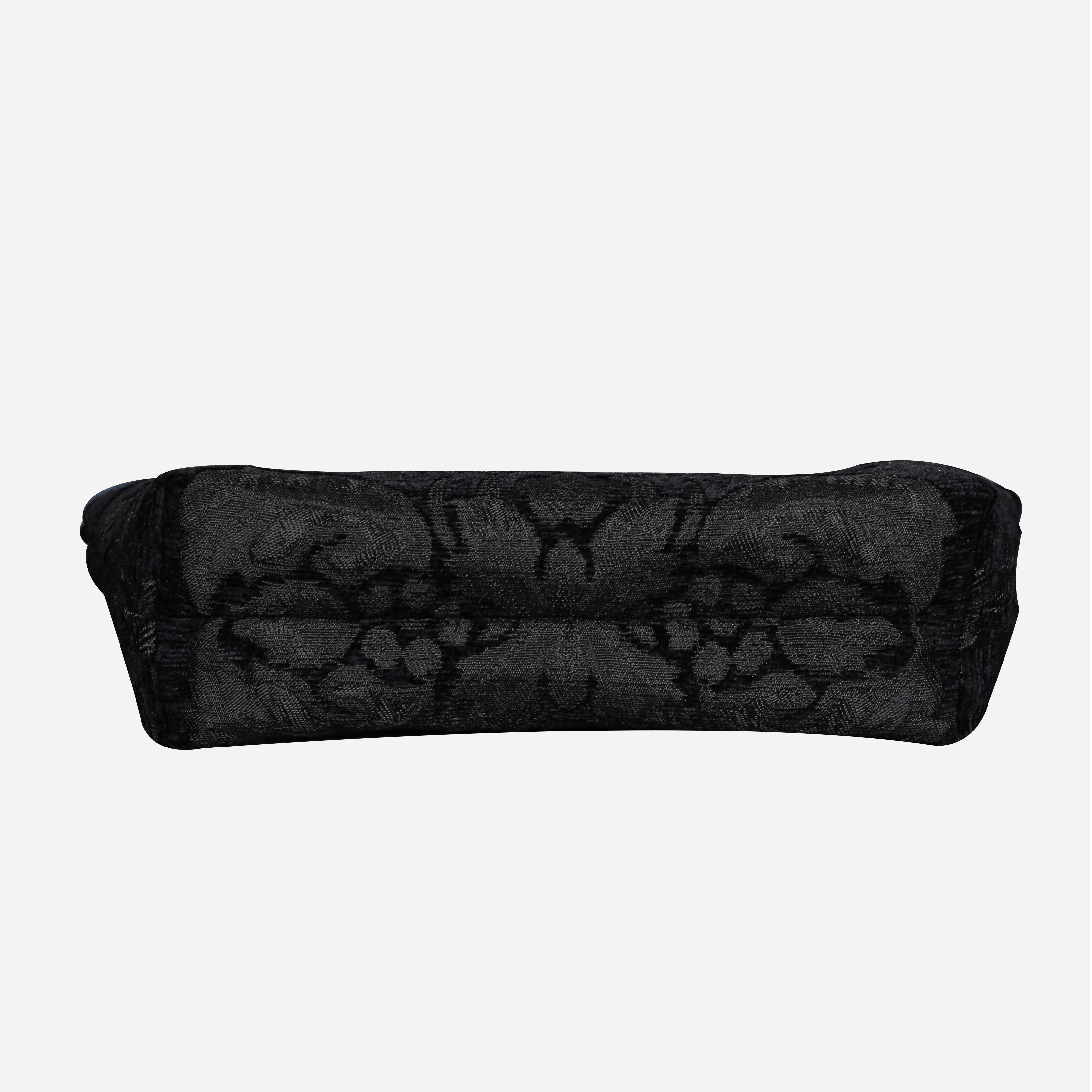 Victorian Blossom BLK/BLK Carpet Makeup Bag carpet bag MCW Handmade-4