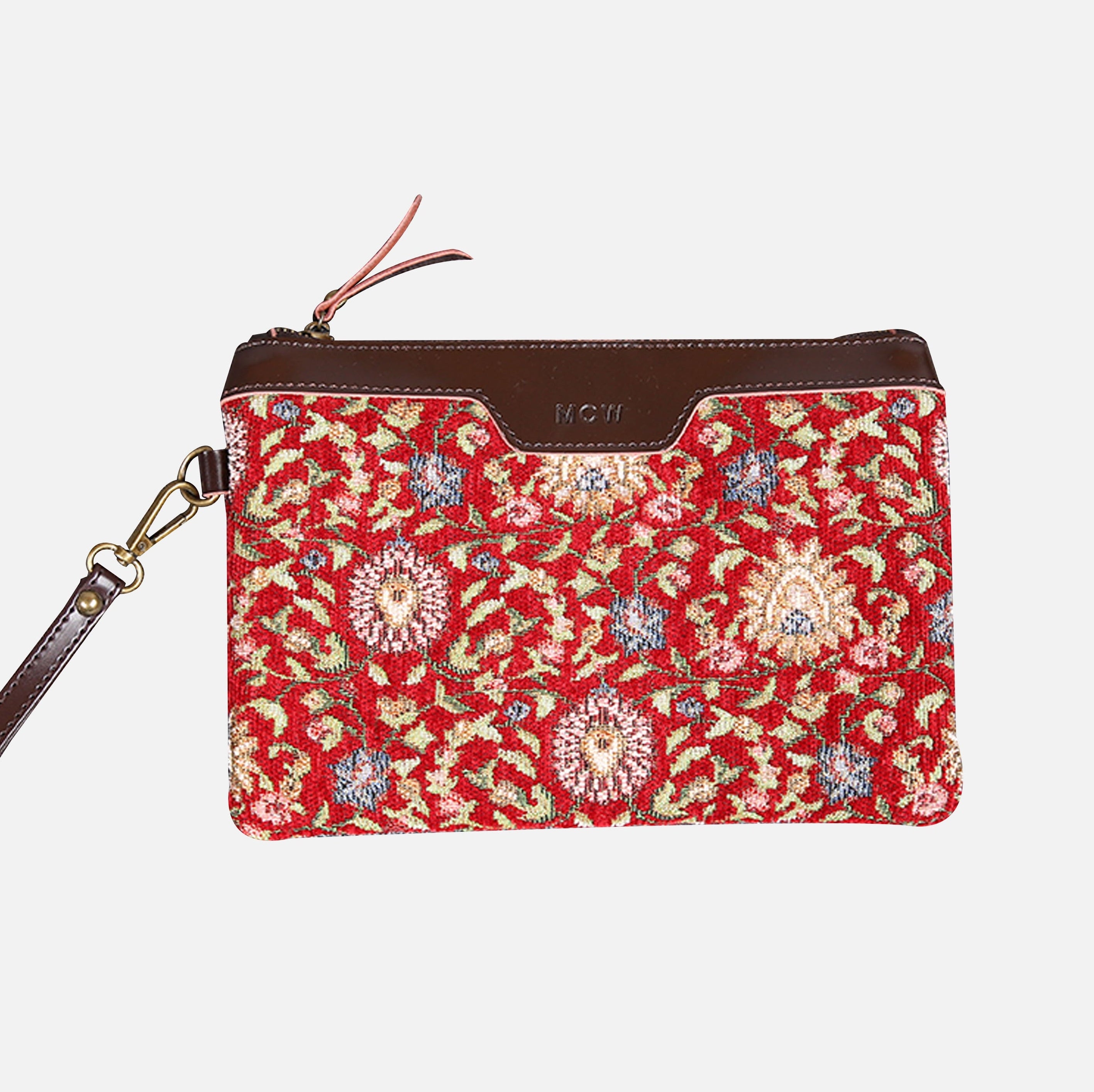 Oriental Wine Wristlet Clutch carpet bag MCW Handmade