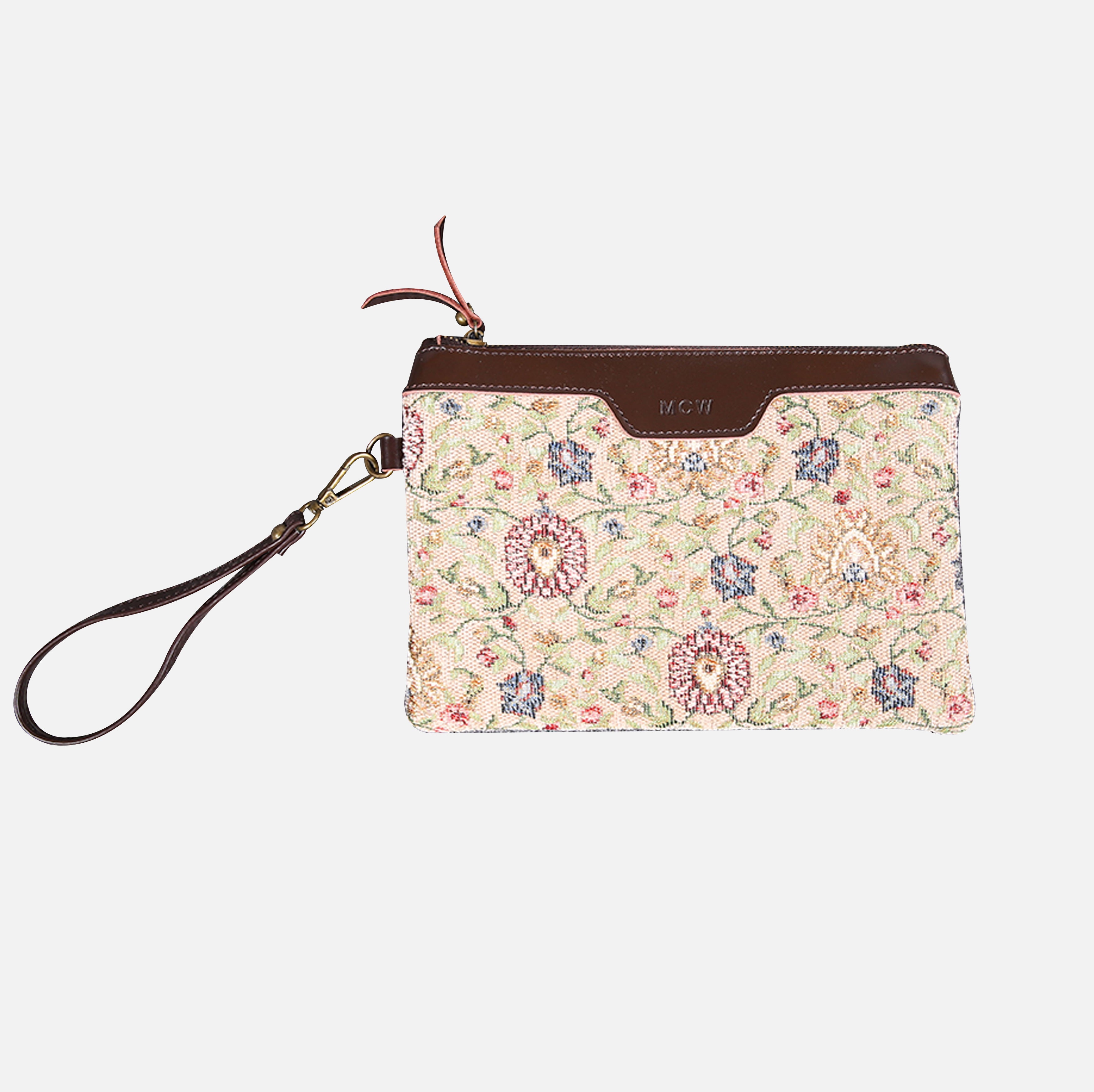 Oriental Beige Wristlet Clutch carpet bag MCW Handmade