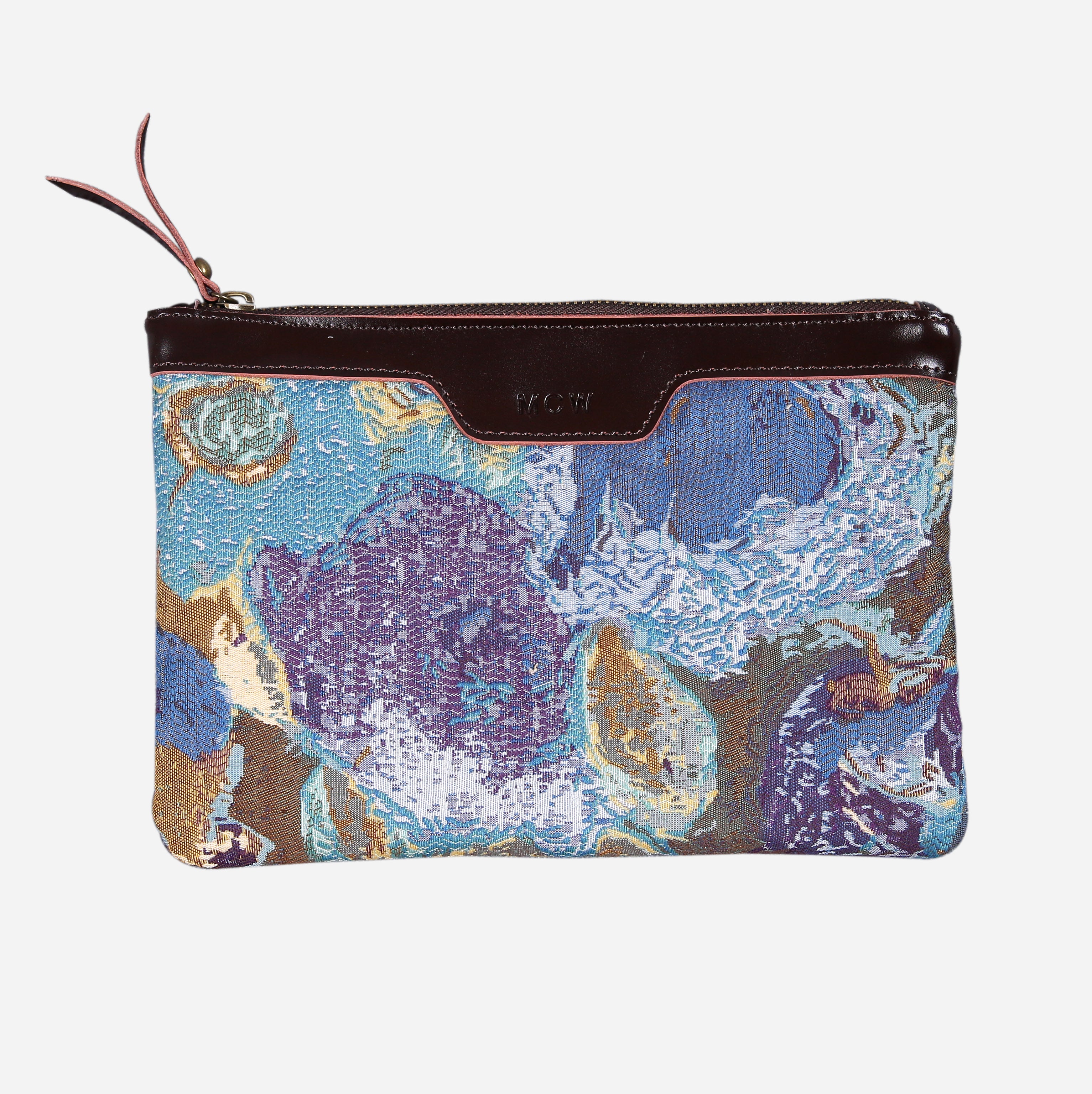 Abstract Blue Color carpet bag MCW Handmade