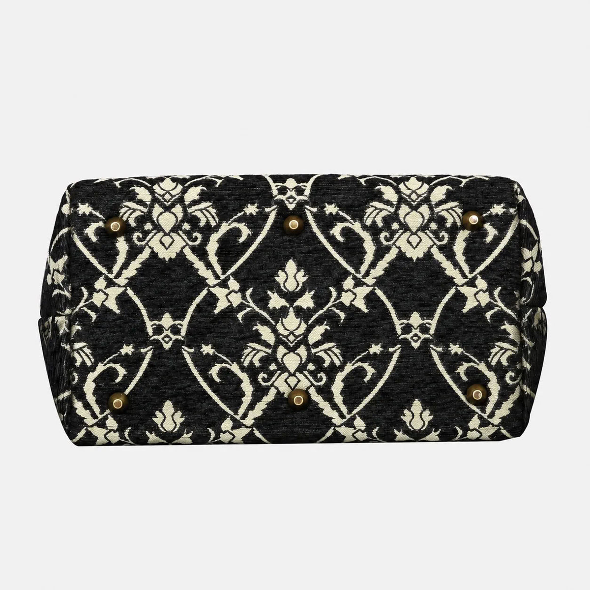 CARNABY Black Dark Green Carpet Handbag Purse Carpetbag MCW Handmade of America bottom