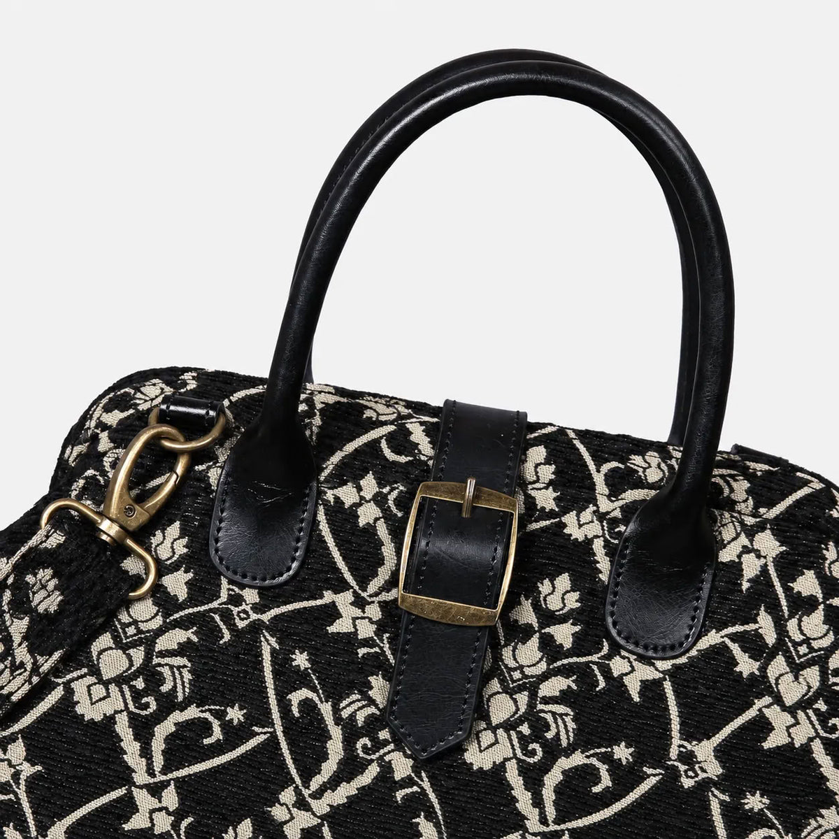 CARNABY Black Dark Green Carpet Handbag Purse carpet bag MCW Handmade of America buckle
