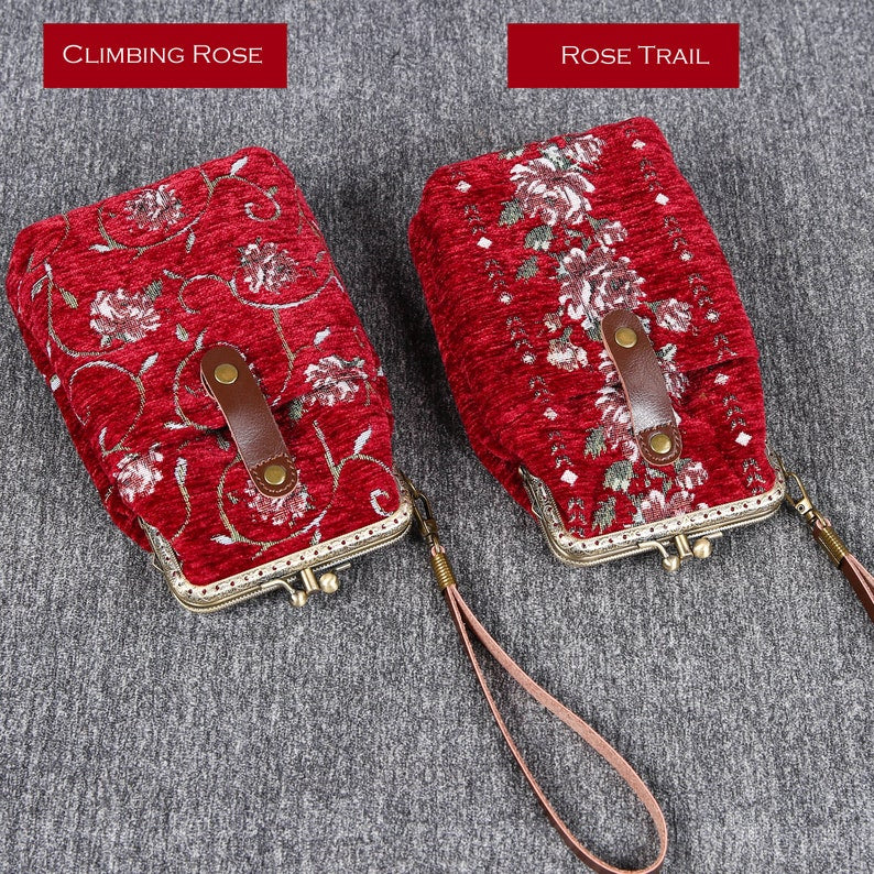 Climbing Rose Red Series Carpet Phone Case Carpetbag of America two patterns