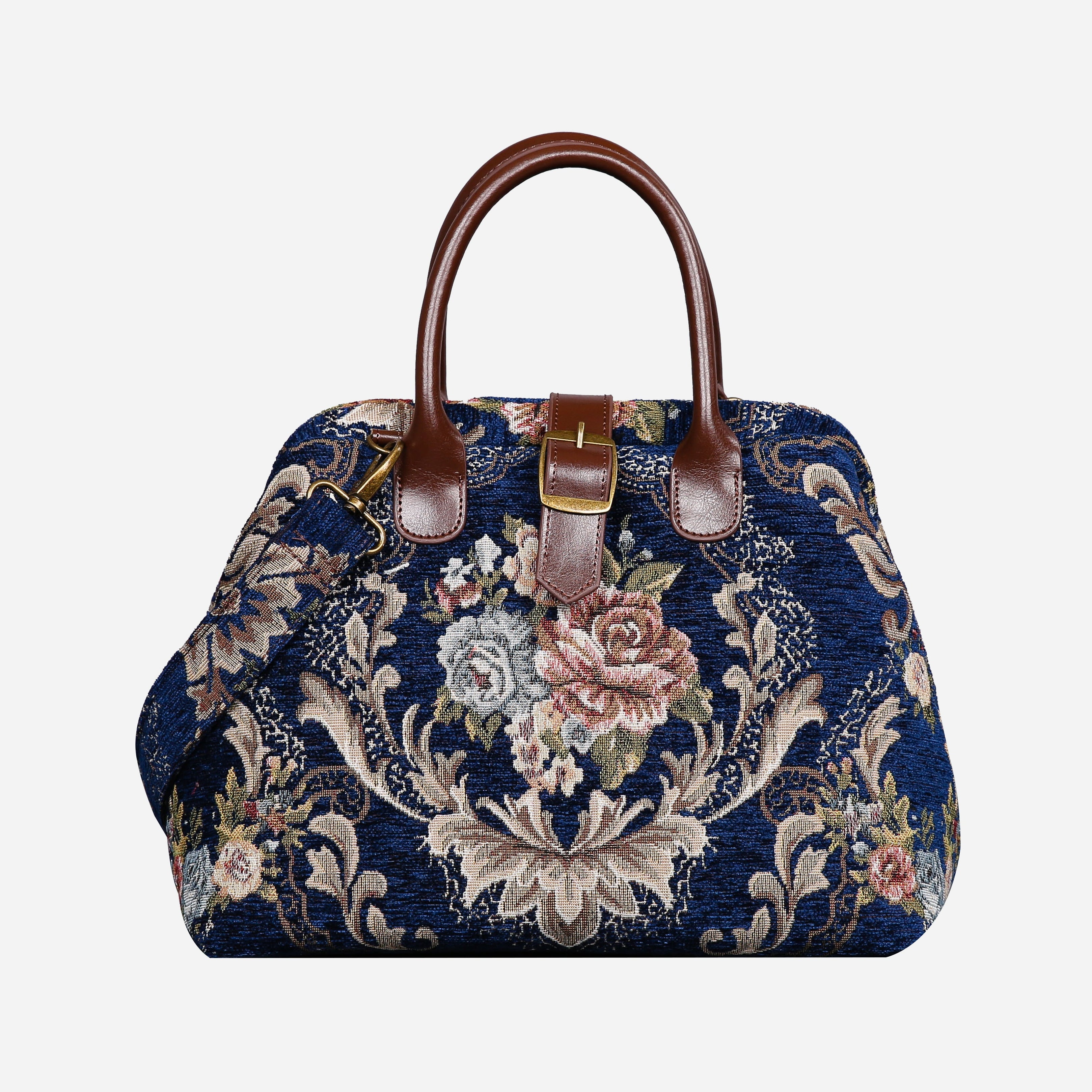 Floral Blue Carpet Handbag Purse carpet bag MCW Handmade of America main