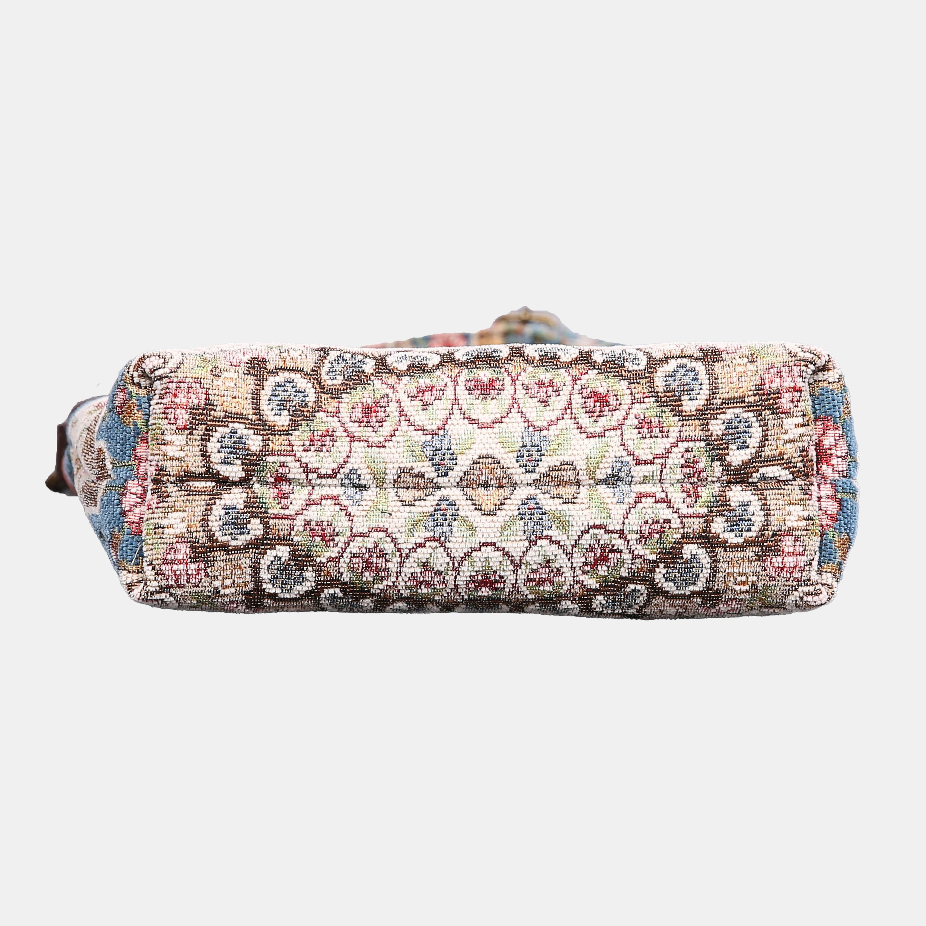Oriental Blue Carpet Crossbody Bag carpet bag MCW Handmade- of America bottom